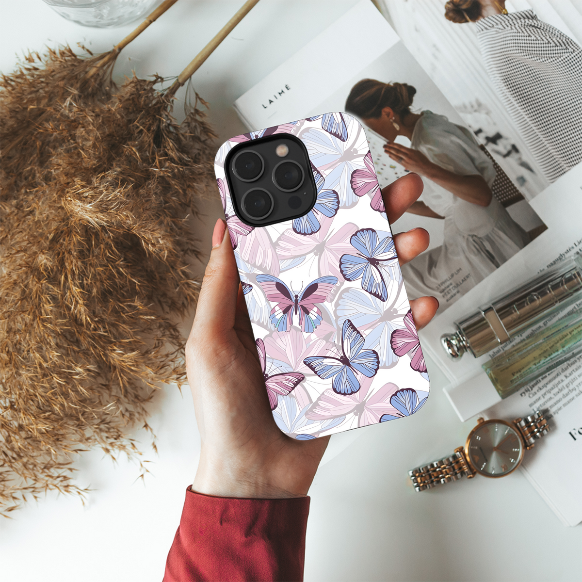 Pastel Butterfly Phone Case iPhone Samsung Cover Pixel 3953 - Image 4