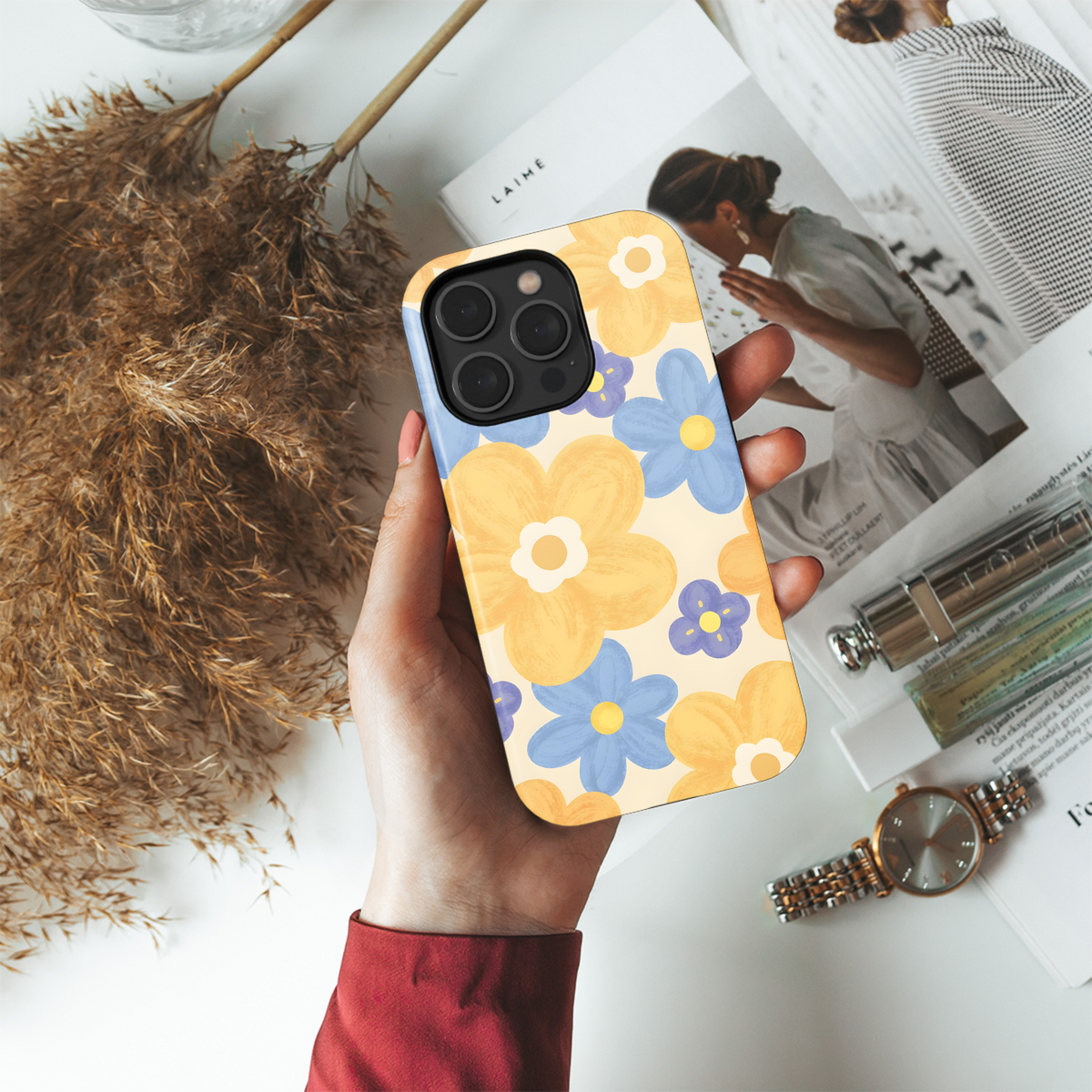 Pastel Daisy Blooms
 Phone Case iPhone Samsung Cover Pixel 4011 - Image 4