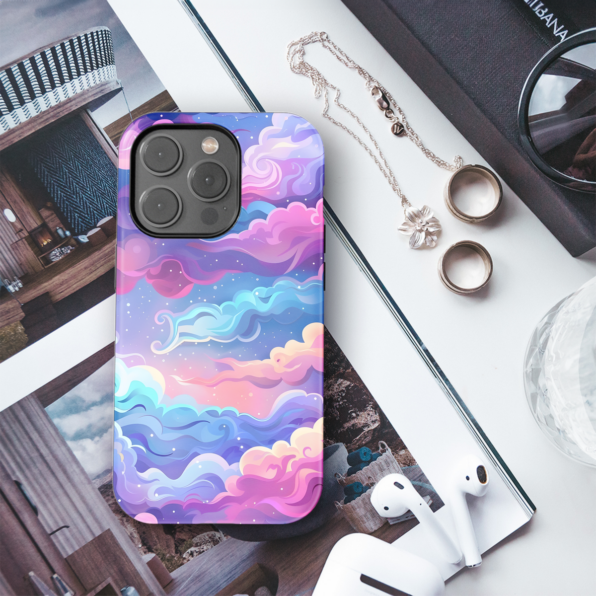 Pastel Galaxy Clouds
 Phone Case iPhone Samsung Cover Pixel 4200 - Image 3