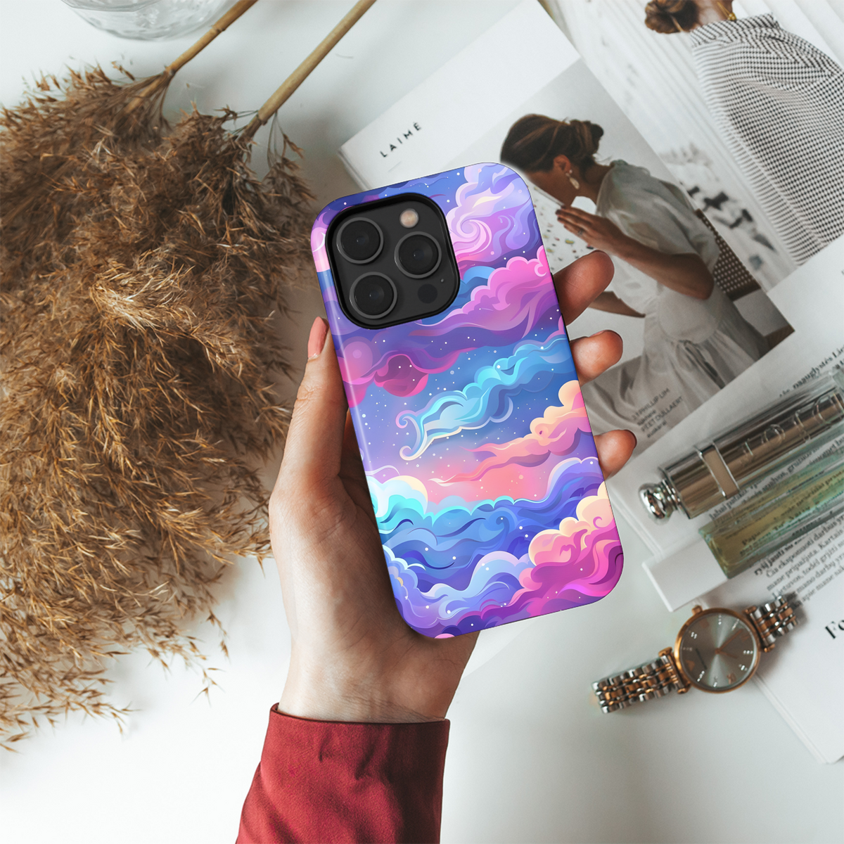 Pastel Galaxy Clouds
 Phone Case iPhone Samsung Cover Pixel 4200 - Image 4