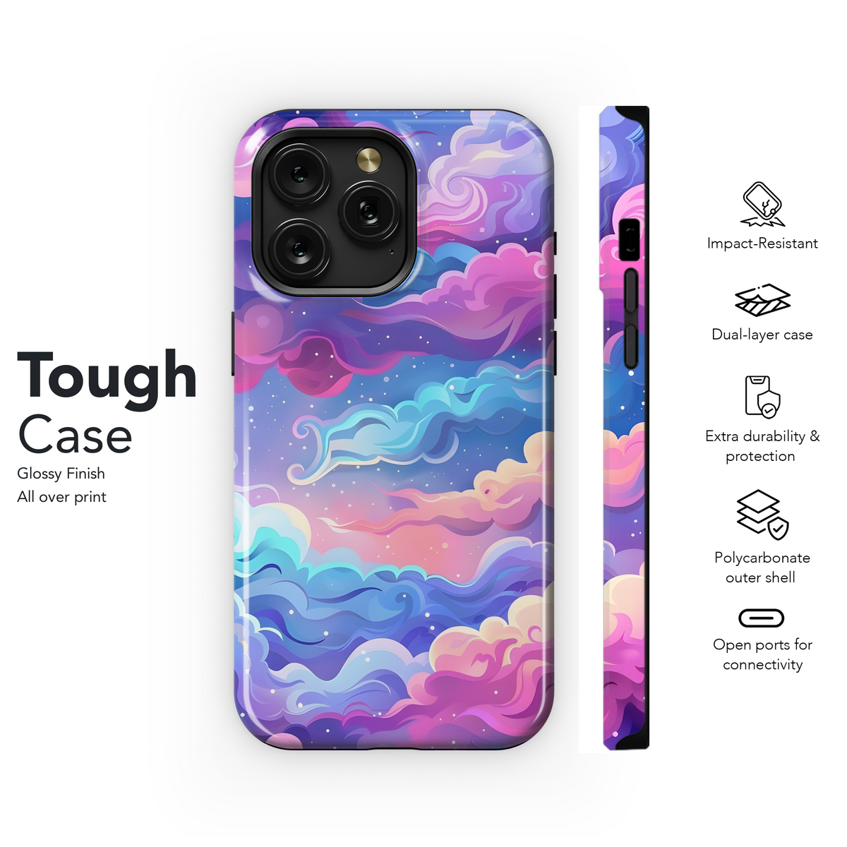 Pastel Galaxy Clouds
 Phone Case iPhone Samsung Cover Pixel 4200 - Image 6