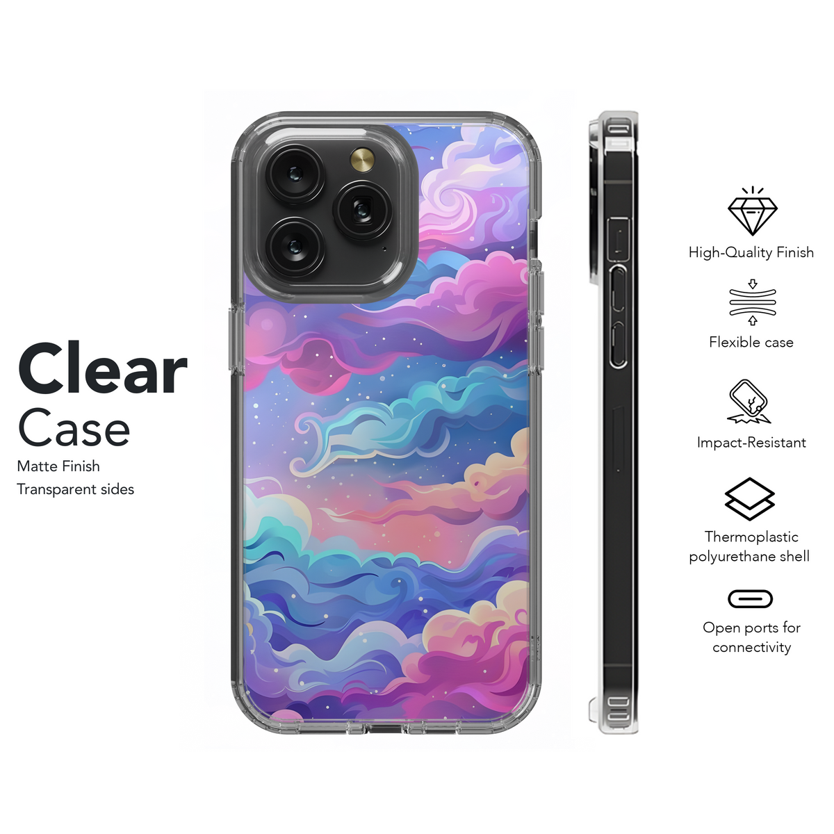 Pastel Galaxy Clouds
 Phone Case iPhone Samsung Cover Pixel 4200 - Image 8