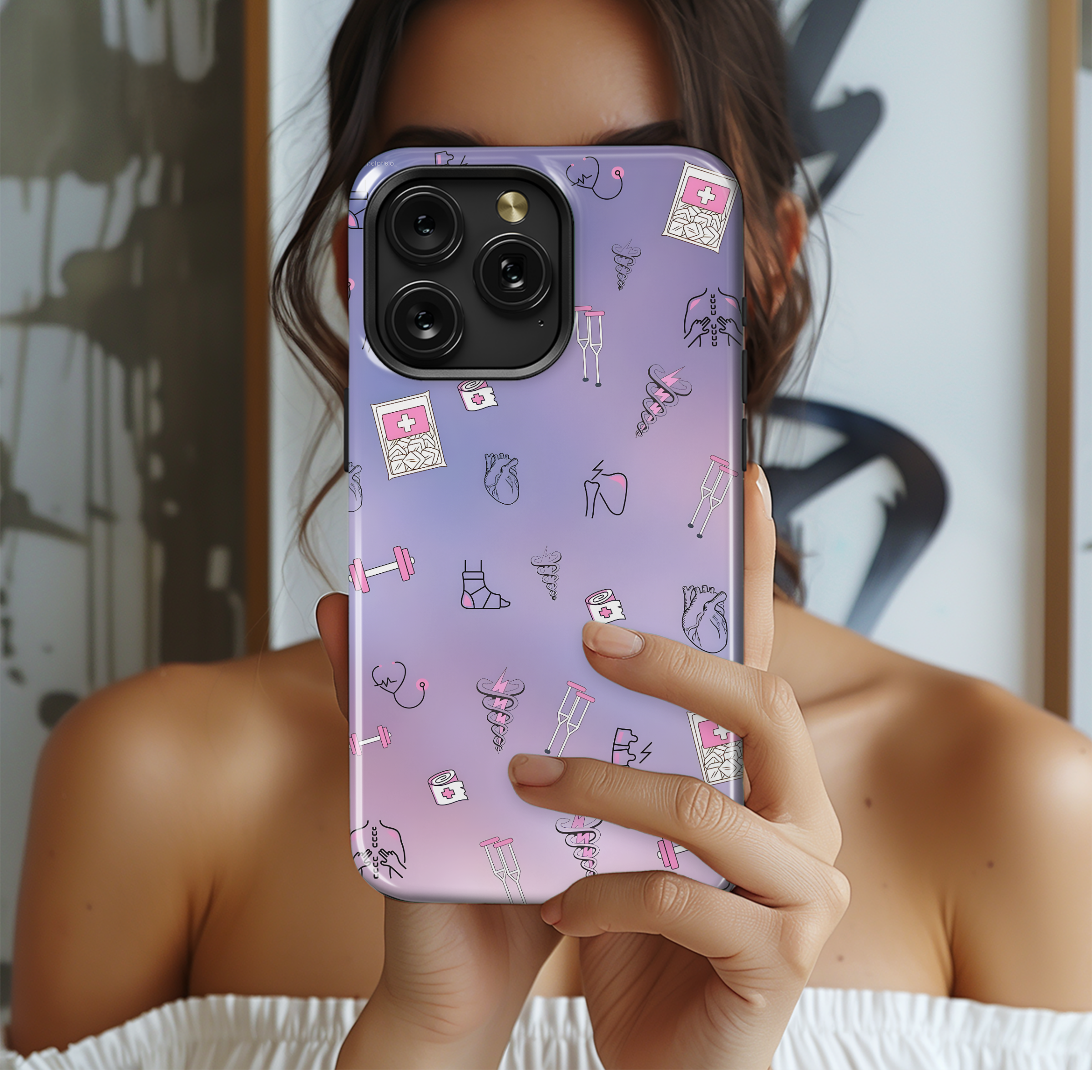 Pastel Medical Design Phone Case iPhone Samsung Cover Pixel 4439 - Image 2