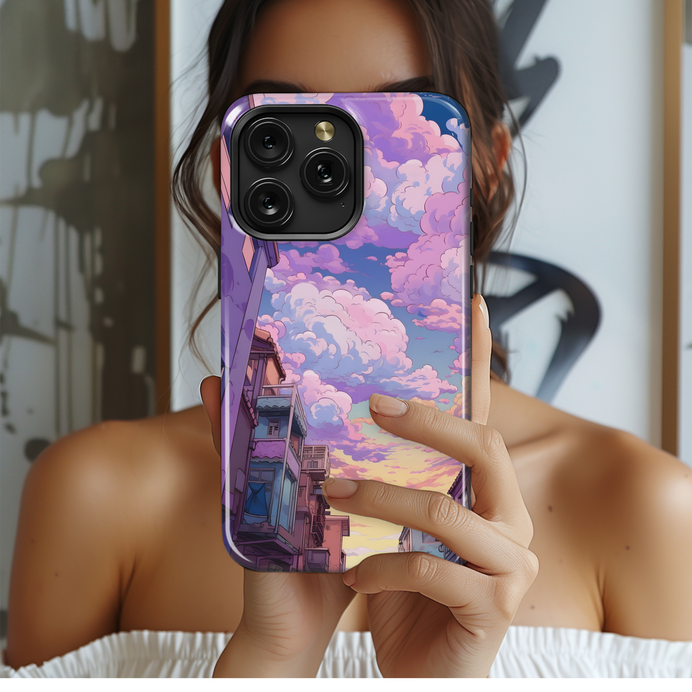 Pastel Sky Cityscape
 Phone Case iPhone Samsung Cover Pixel 4435 - Image 2