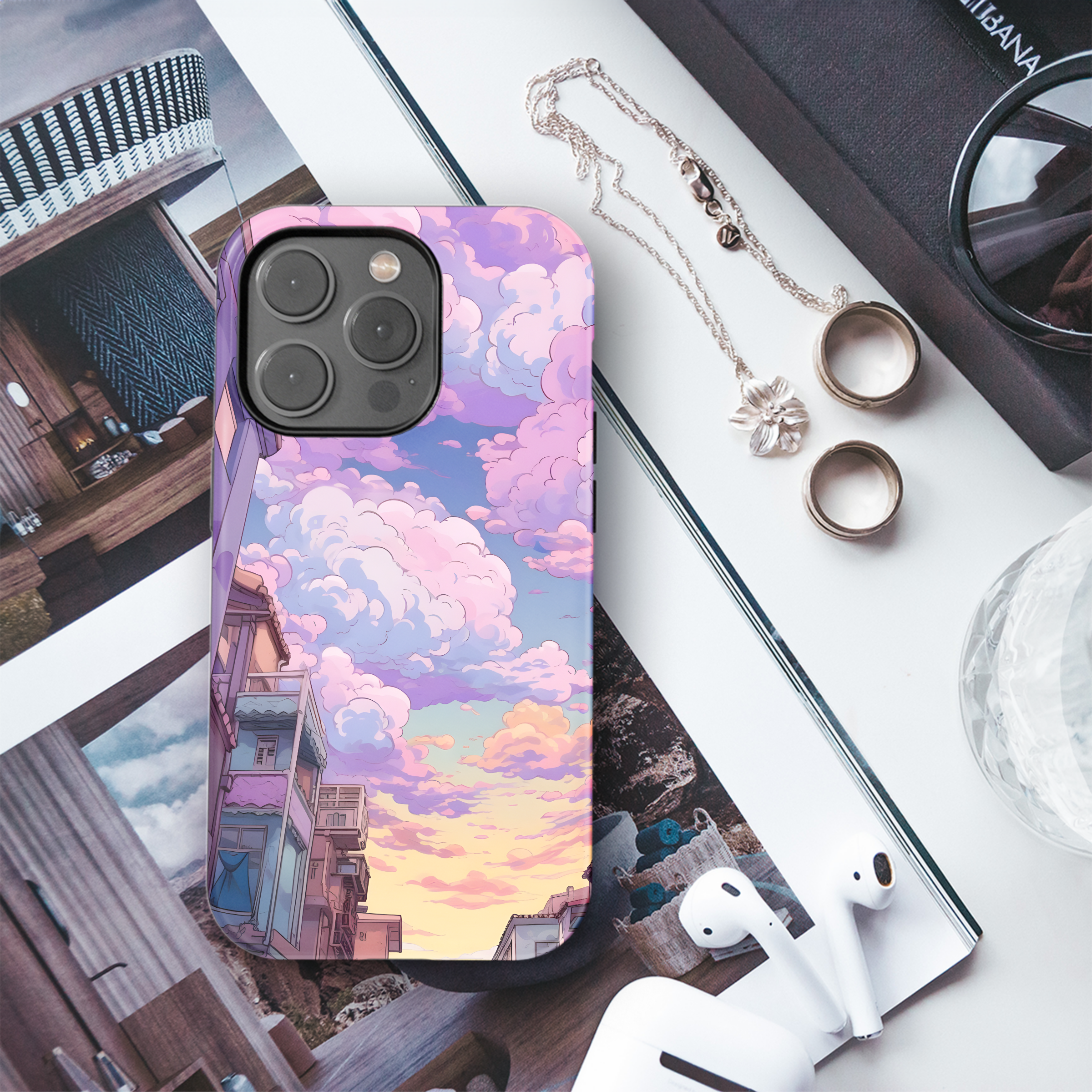 Pastel Sky Cityscape
 Phone Case iPhone Samsung Cover Pixel 4435 - Image 3