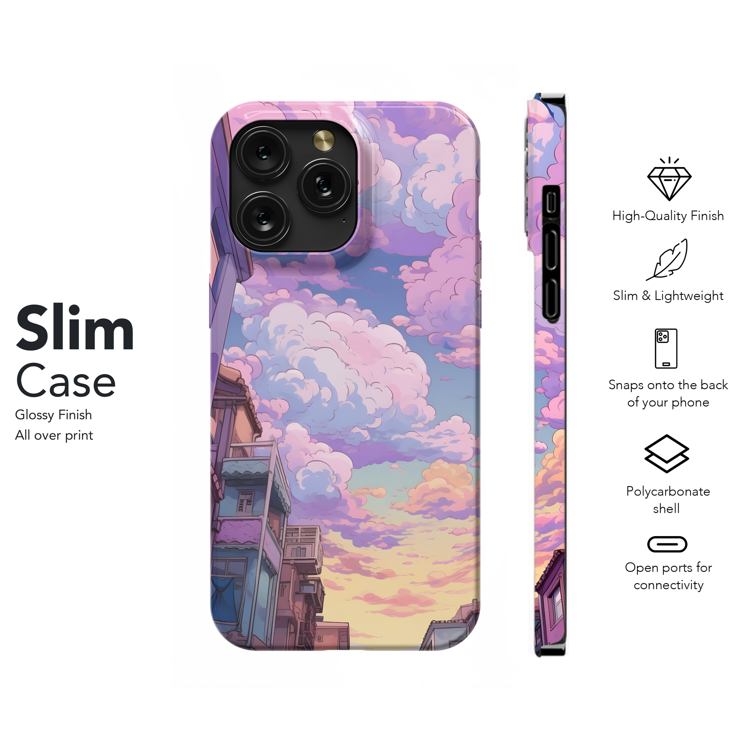 Pastel Sky Cityscape
 Phone Case iPhone Samsung Cover Pixel 4435 - Image 7