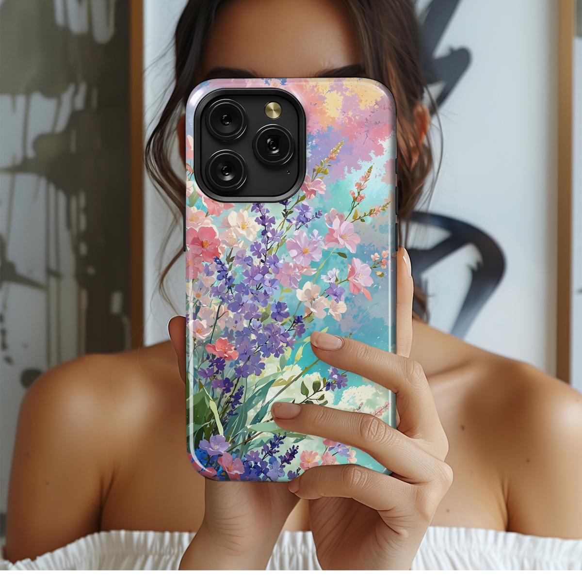 Pastel Sky Flowers
 Phone Case iPhone Samsung Cover Pixel 4143 - Image 2