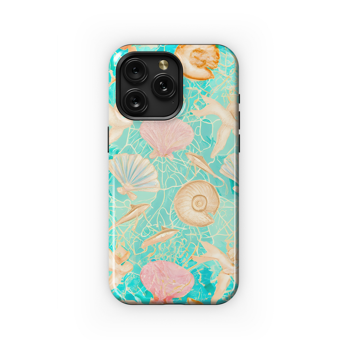 Pastel Watercolor Sea Life Phone Case iPhone Samsung Cover Pixel 3537 - Image 1