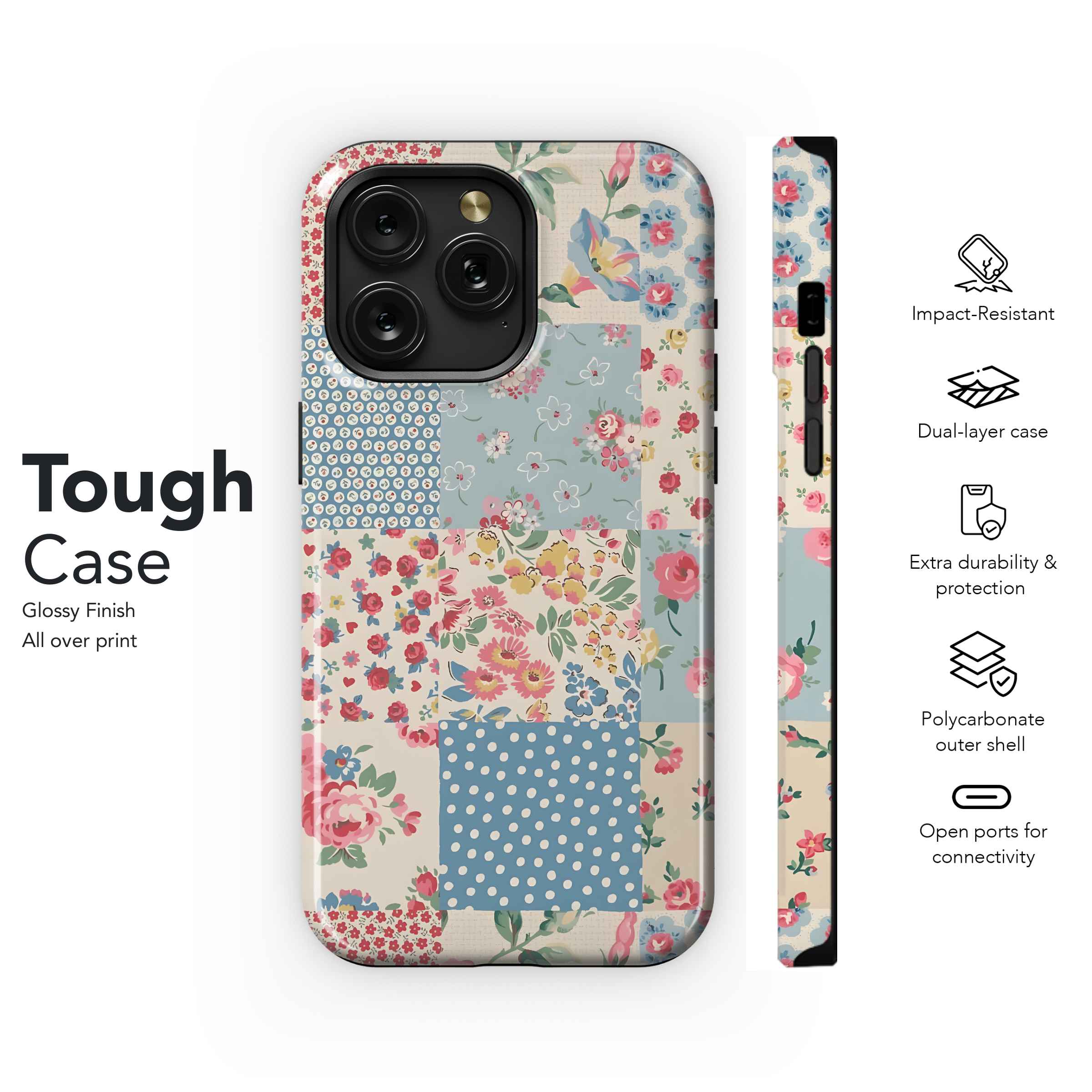 Patchwork Floral Delight
 Phone Case iPhone Samsung Cover Pixel 4478 - Image 6