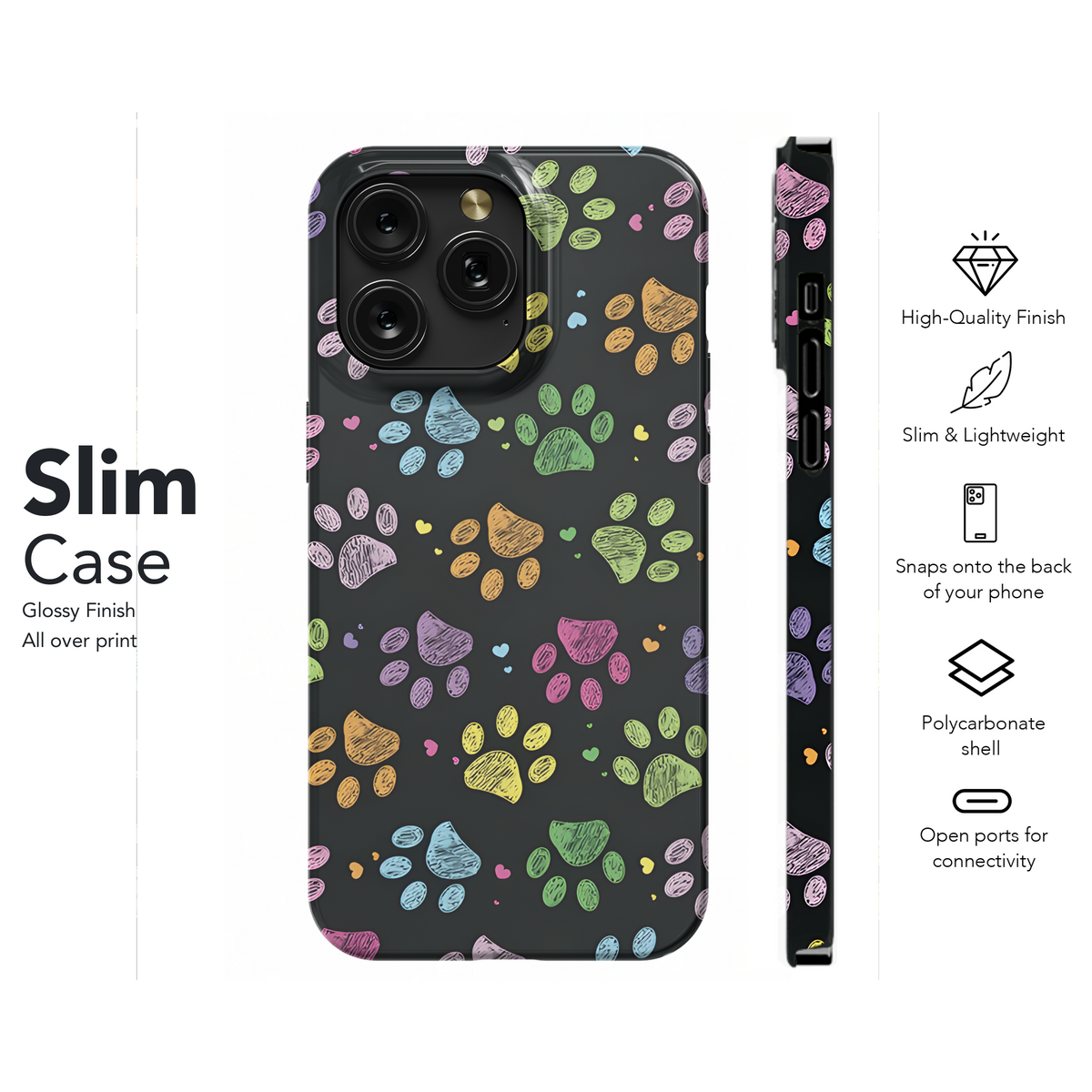 Paw Prints Phone Case iPhone Samsung Cover Pixel 2183 - Image 7