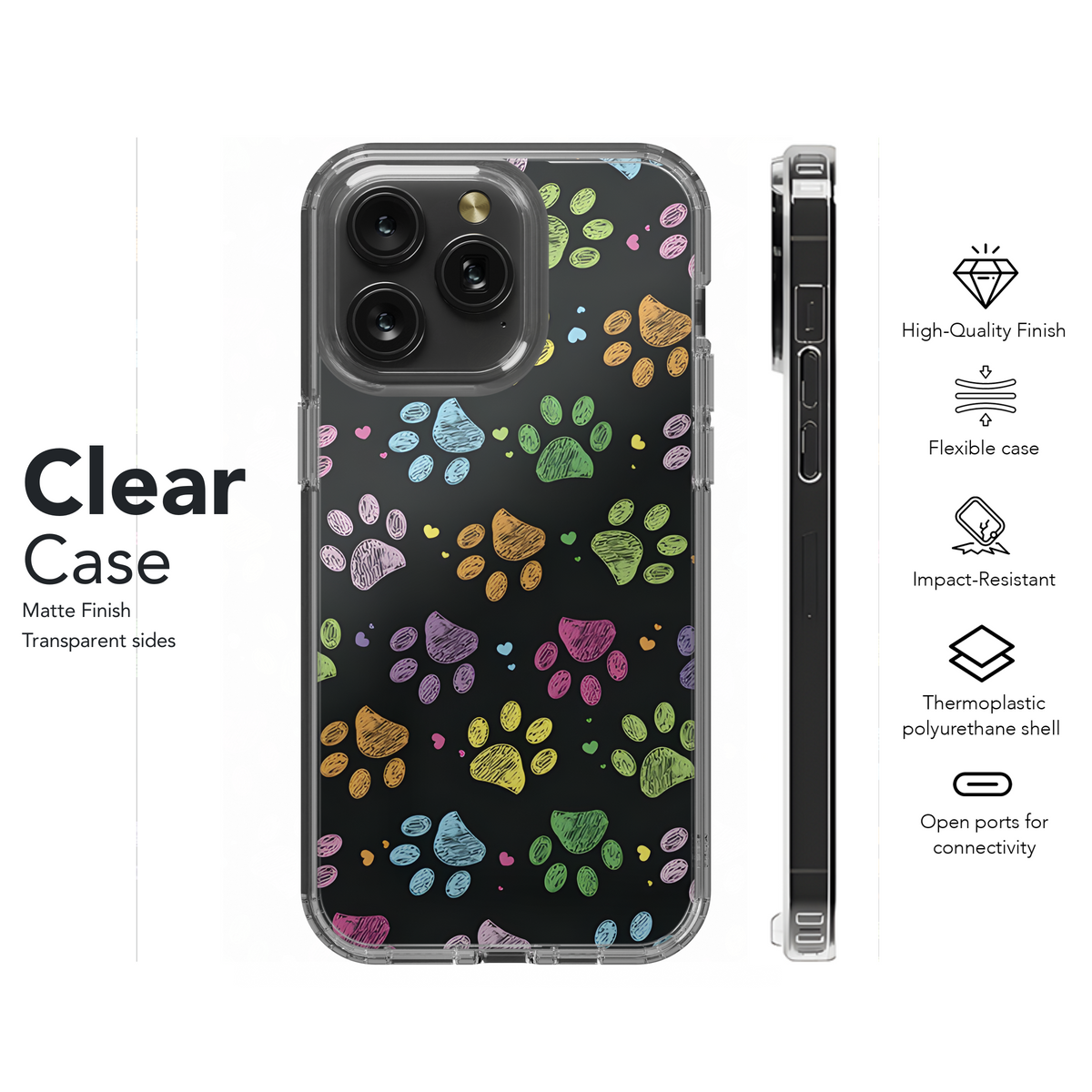 Paw Prints Phone Case iPhone Samsung Cover Pixel 2183 - Image 8