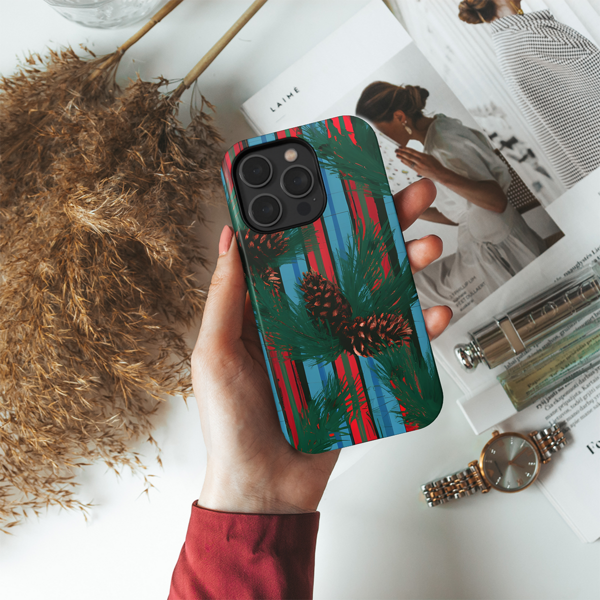 Pendleton Tartan Pinecones Phone Case iPhone Samsung Cover Pixel 3437 - Image 4