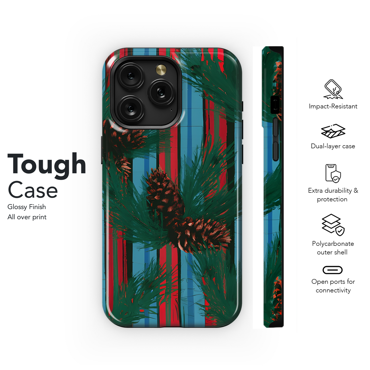 Pendleton Tartan Pinecones Phone Case iPhone Samsung Cover Pixel 3437 - Image 6