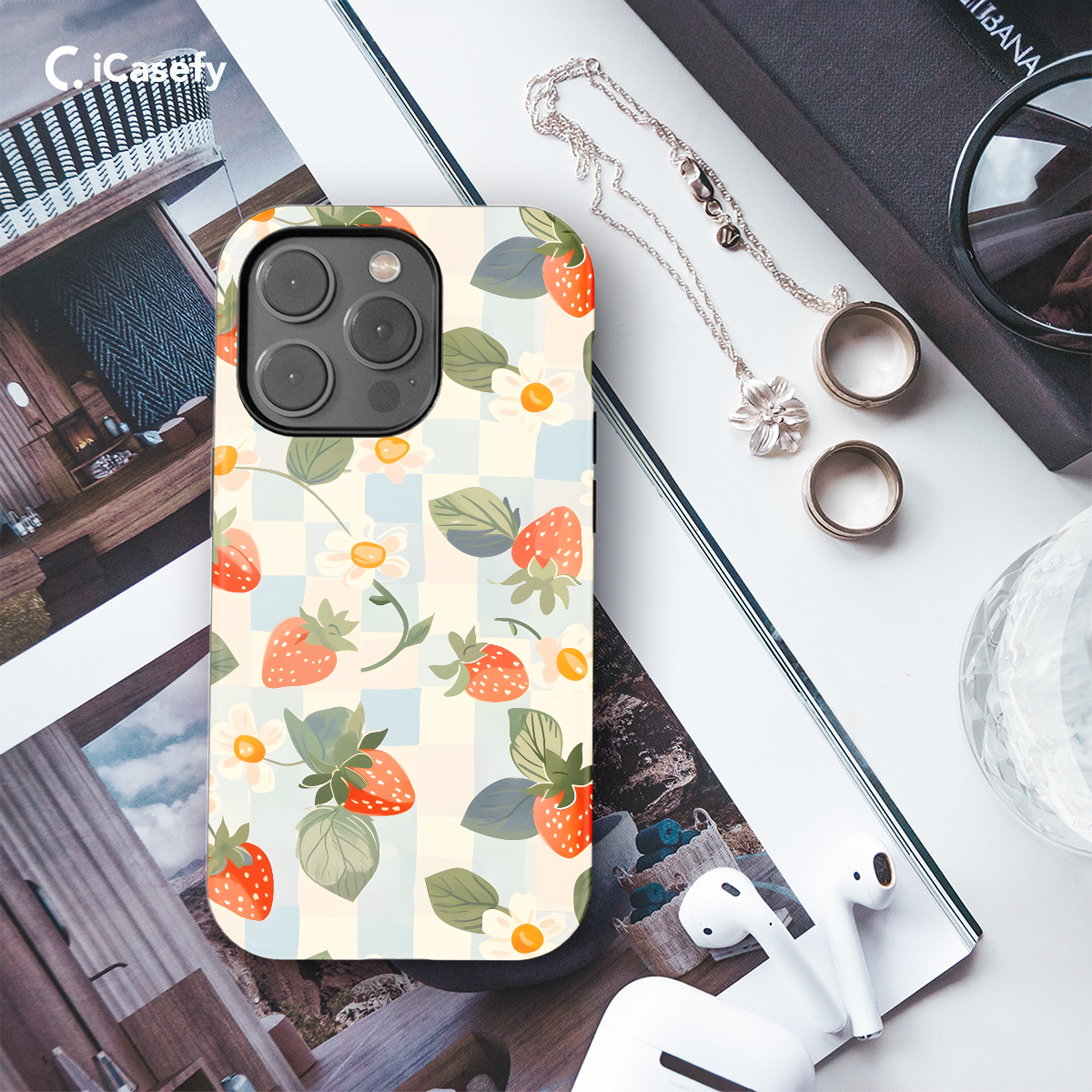 Picnic Strawberry Aesthetic Phone Case iPhone Samsung Pixel & More 69 - Image 3