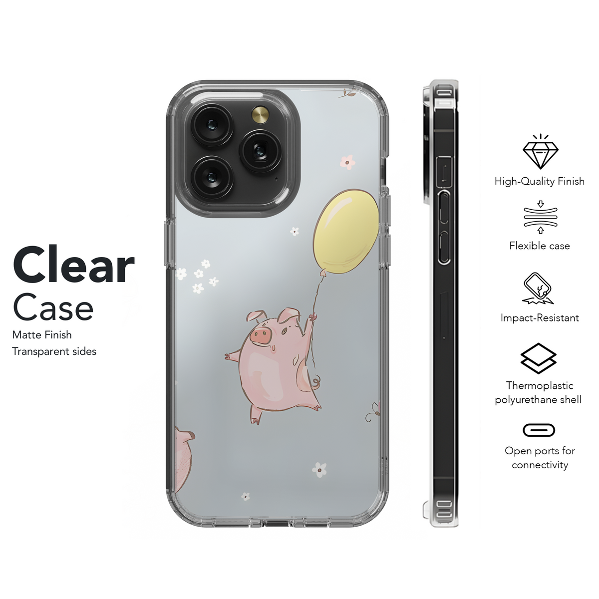 Pig Baloon Phone Case iPhone Samsung Cover Pixel 2710 - Image 8