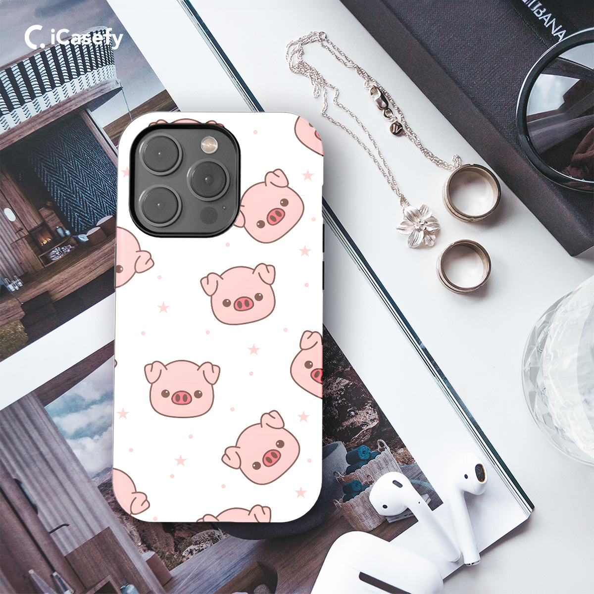 Pig pattern Phone Case iPhone Samsung Pixel & More 515 - Image 3