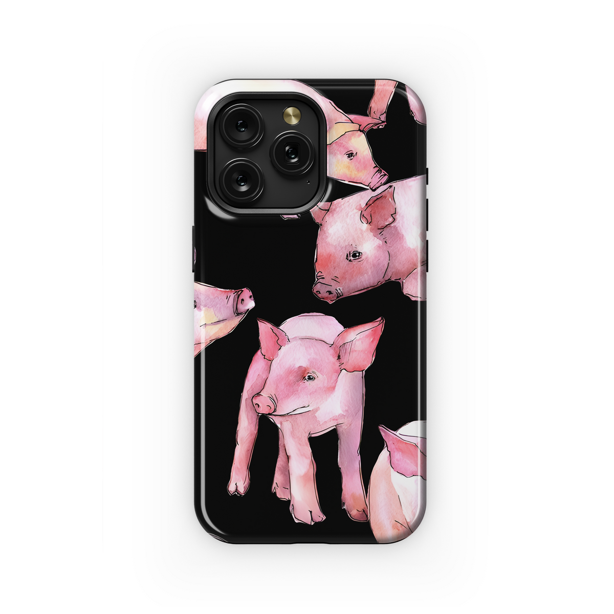 Pig Watercolor Animal Phone Case iPhone Samsung Cover Pixel 3982 - Image 1