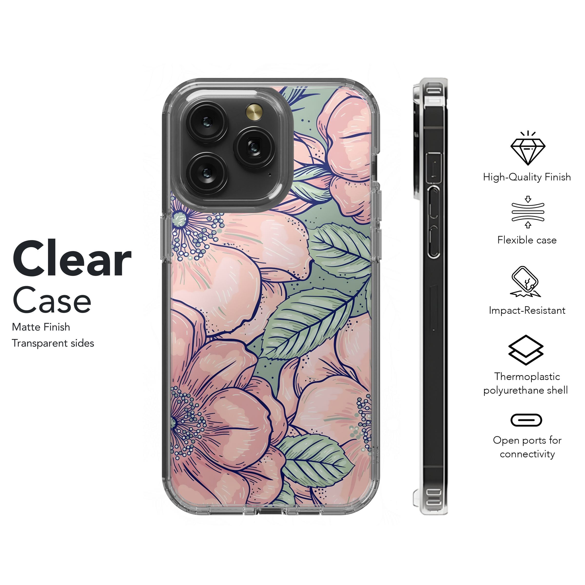 Pink Blossom Bloom Phone Case iPhone Samsung Cover Pixel 4436 - Image 8