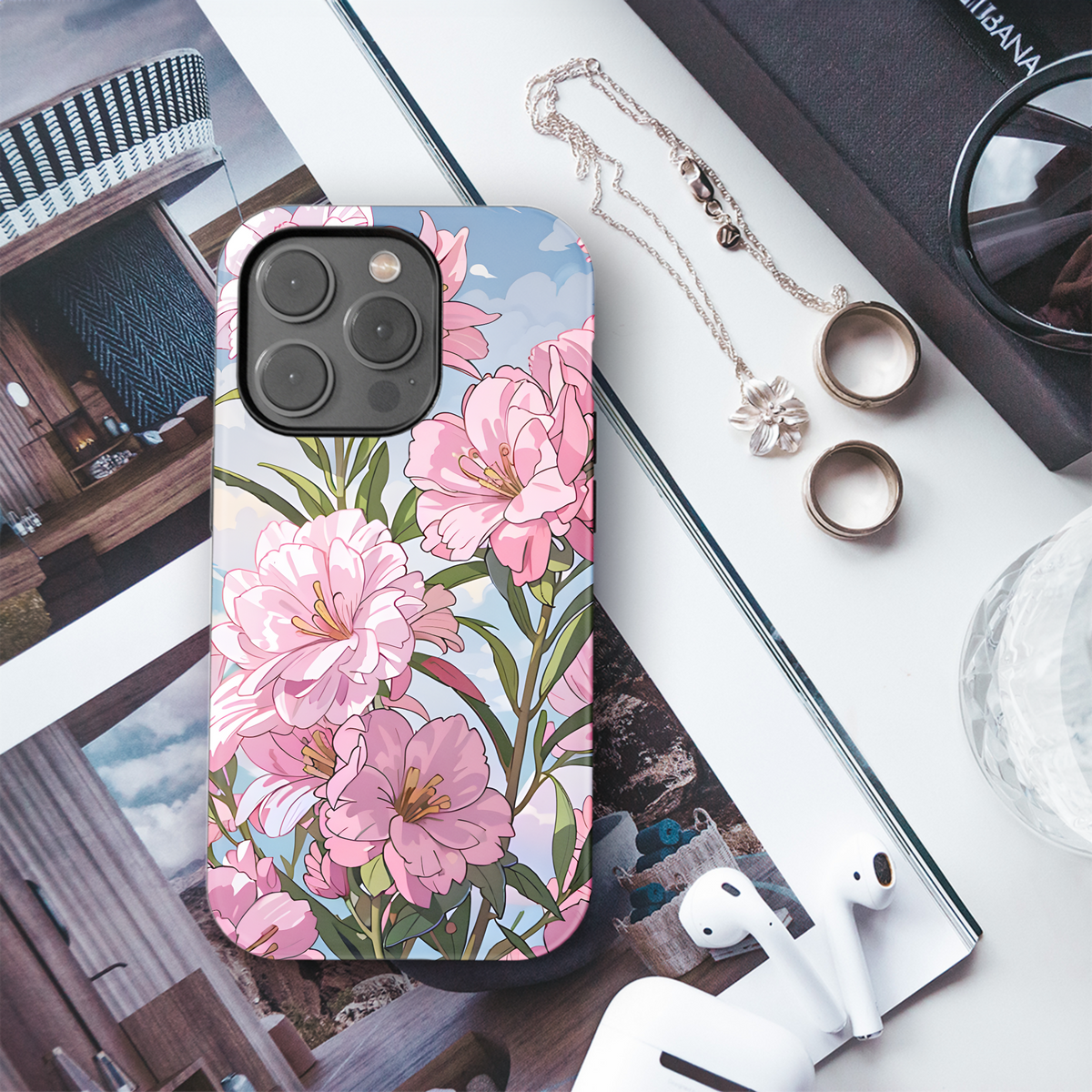 Pink Blossom Dreamscape
 Phone Case iPhone Samsung Cover Pixel 4119 - Image 3