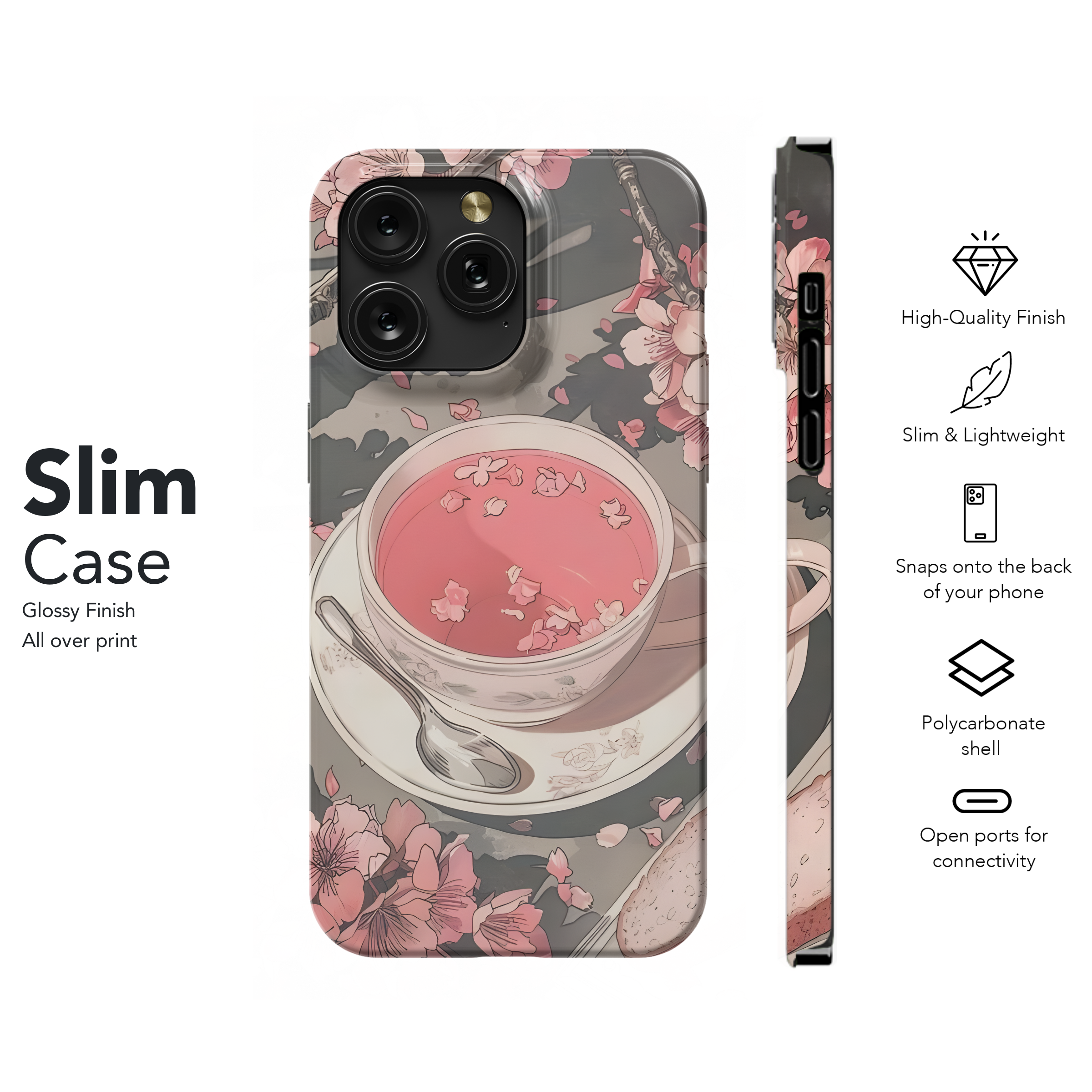 Pink Blossom Teacup
 Phone Case iPhone Samsung Cover Pixel 4496 - Image 7