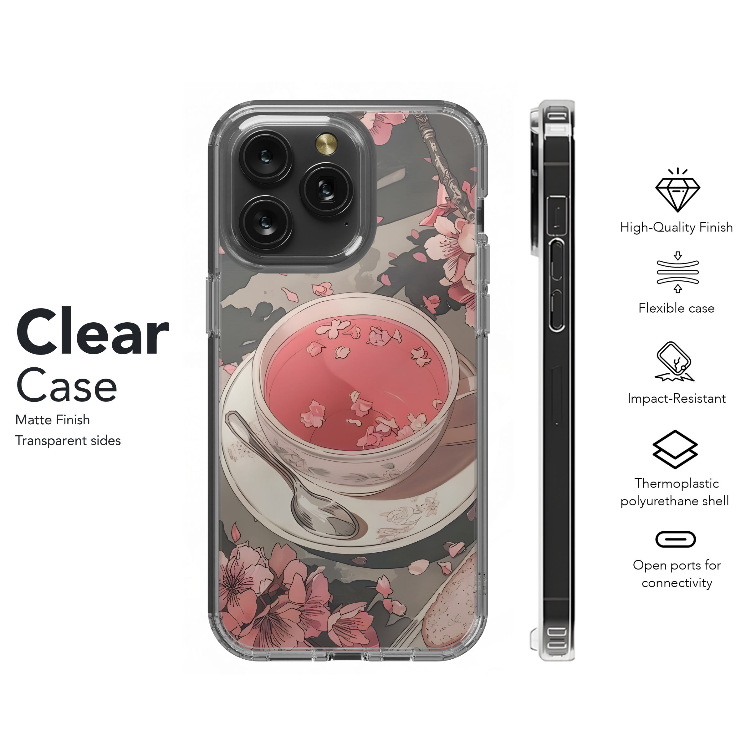 Pink Blossom Teacup
 Phone Case iPhone Samsung Cover Pixel 4496 - Image 8