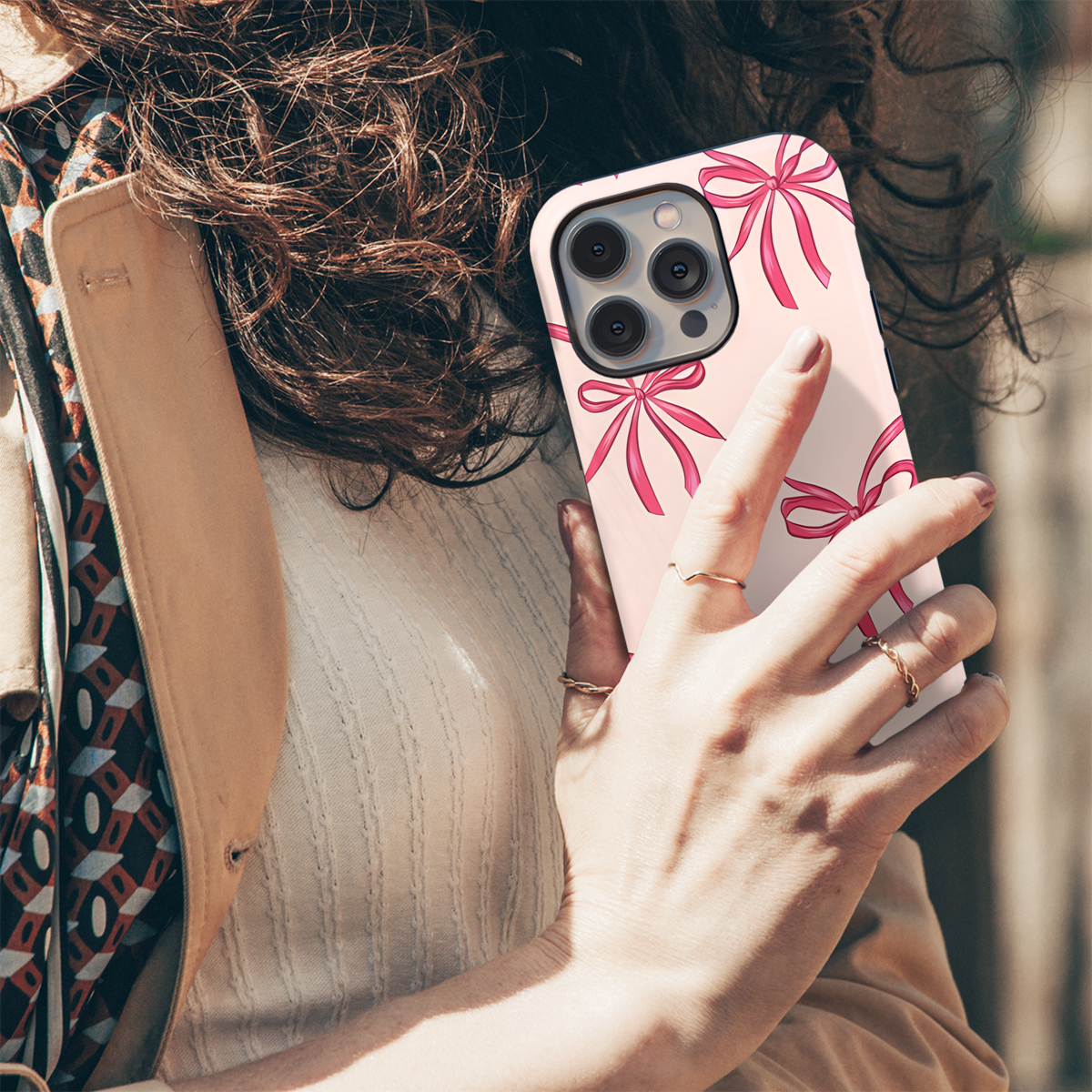 Pink Bow Seamless Pattern Phone Case iPhone Samsung Cover Pixel 2446 - Image 5