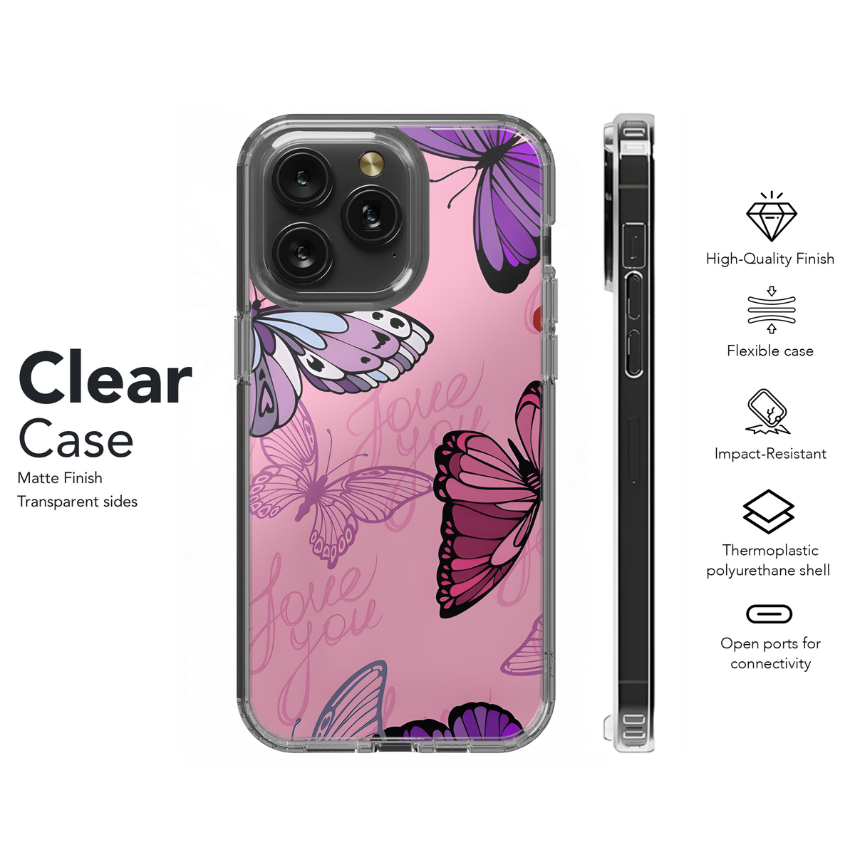 Pink Butterfly Phone Case iPhone Samsung Cover Pixel 3949 - Image 8