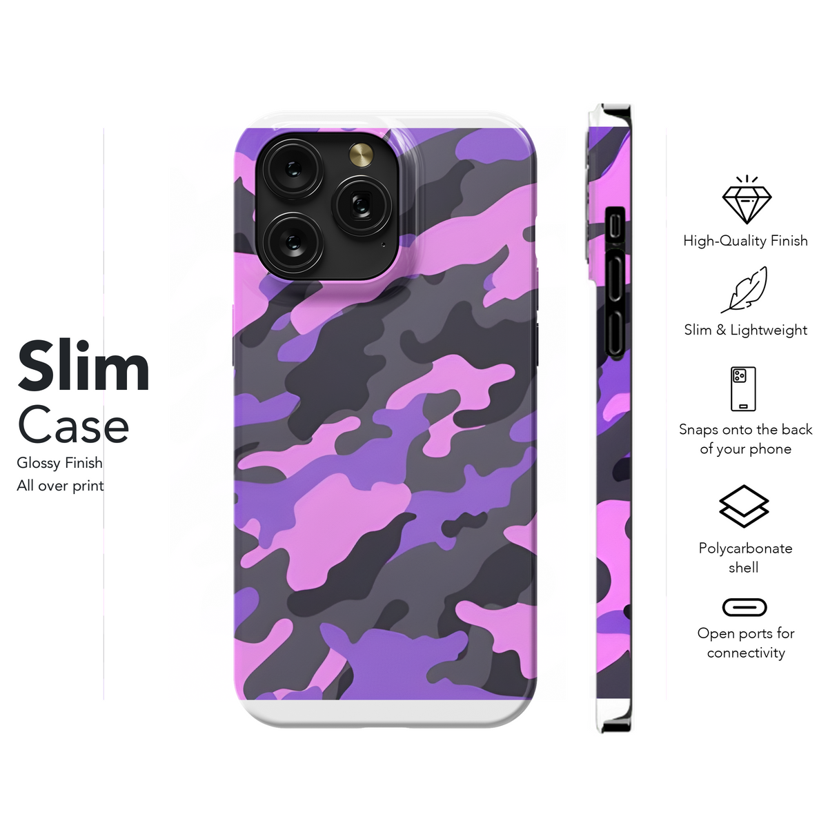 Pink Camouflage Military Phone Case iPhone Samsung Cover Pixel 2195 - Image 7