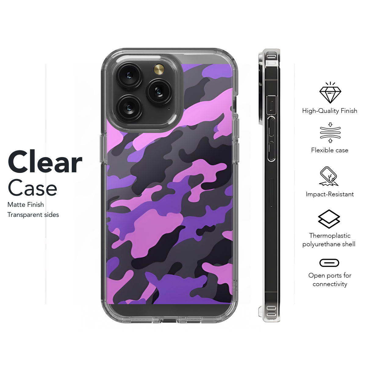 Pink Camouflage Military Phone Case iPhone Samsung Cover Pixel 2195 - Image 8