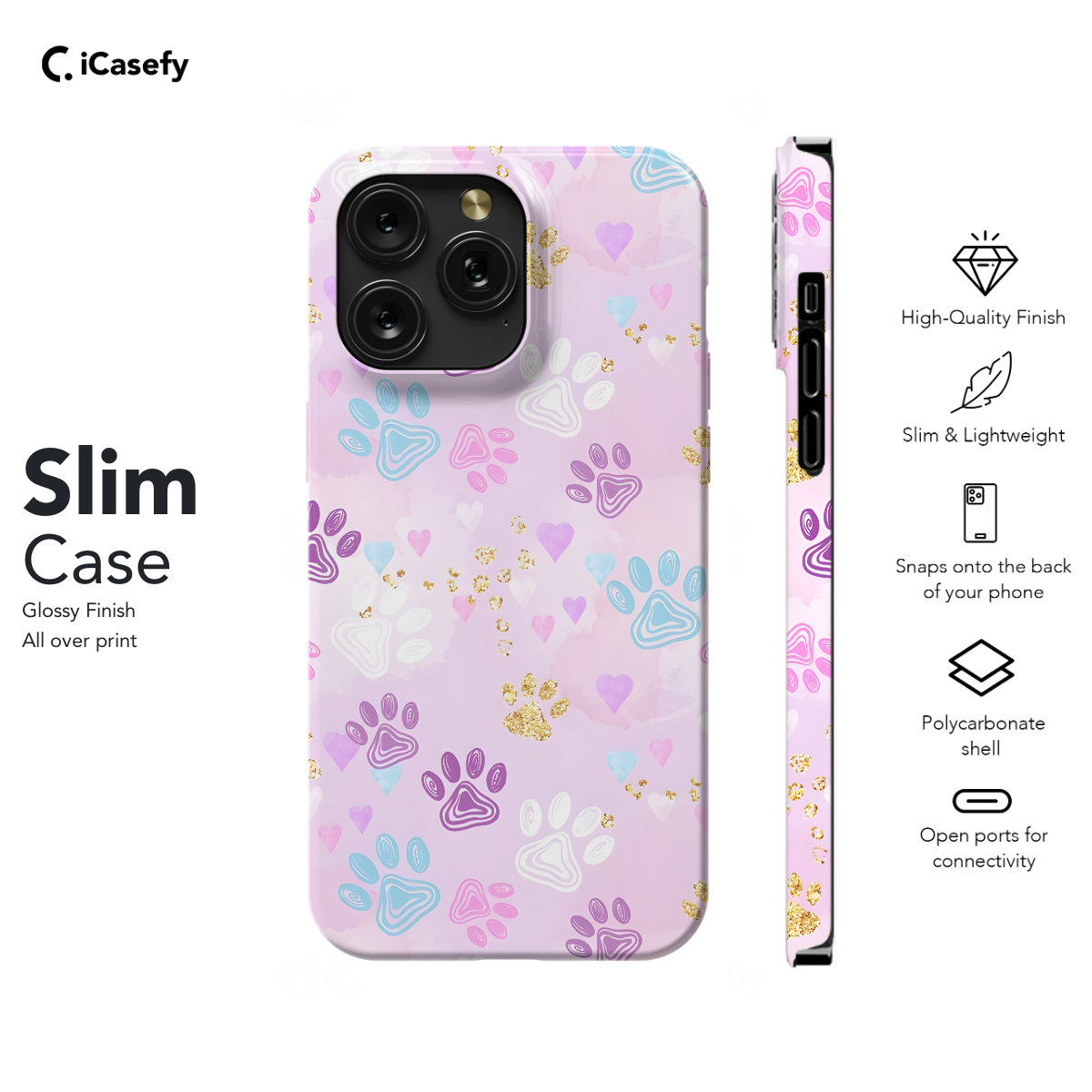 Pink Dog Paw Phone Case iPhone Samsung Pixel & More 234 - Image 6