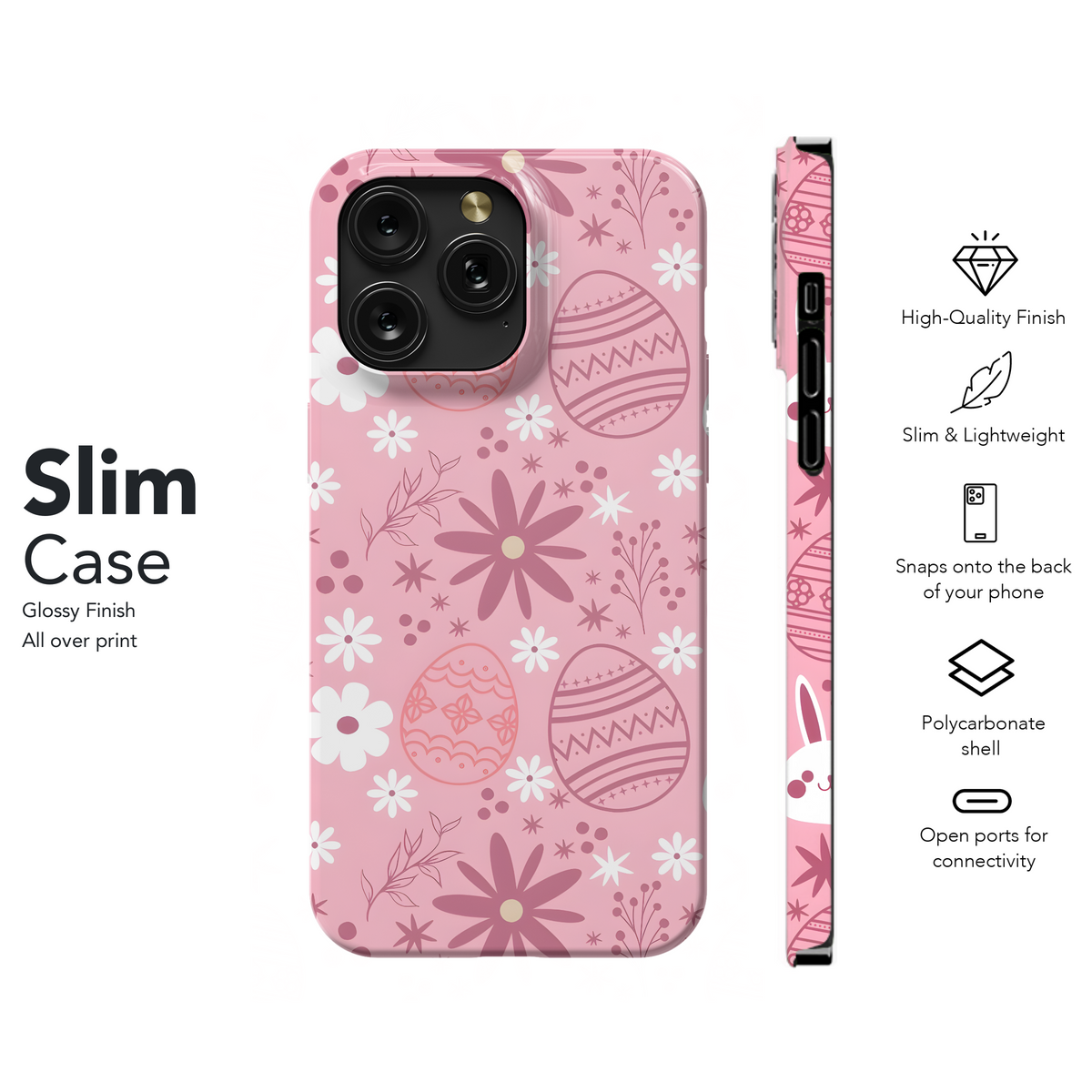 Pink Easter Bunny Eggs
 Phone Case iPhone Samsung Cover Pixel 3990 - Image 7