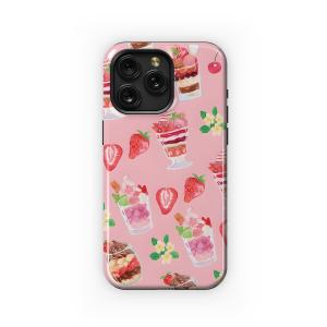 Pink Fruity Dessert Pattern Phone Case iPhone Samsung Cover Pixel 5237 - Image 1