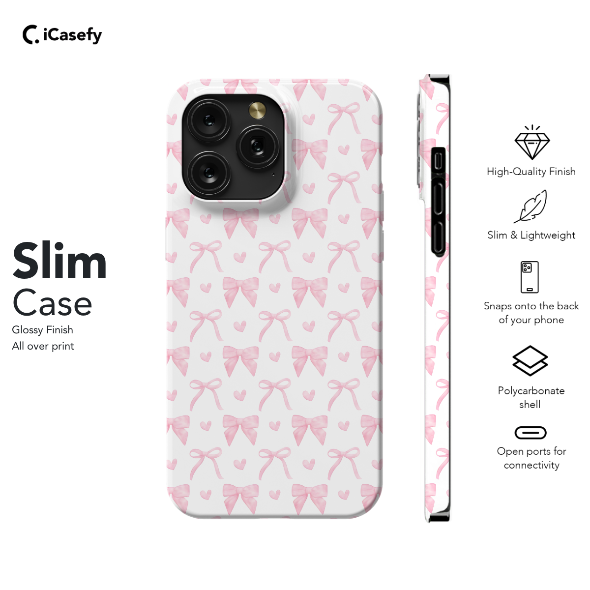 Pink Heart Aesthetic Coquette Bow Phone Case iPhone Samsung Cover Pixel 1012 - Image 6