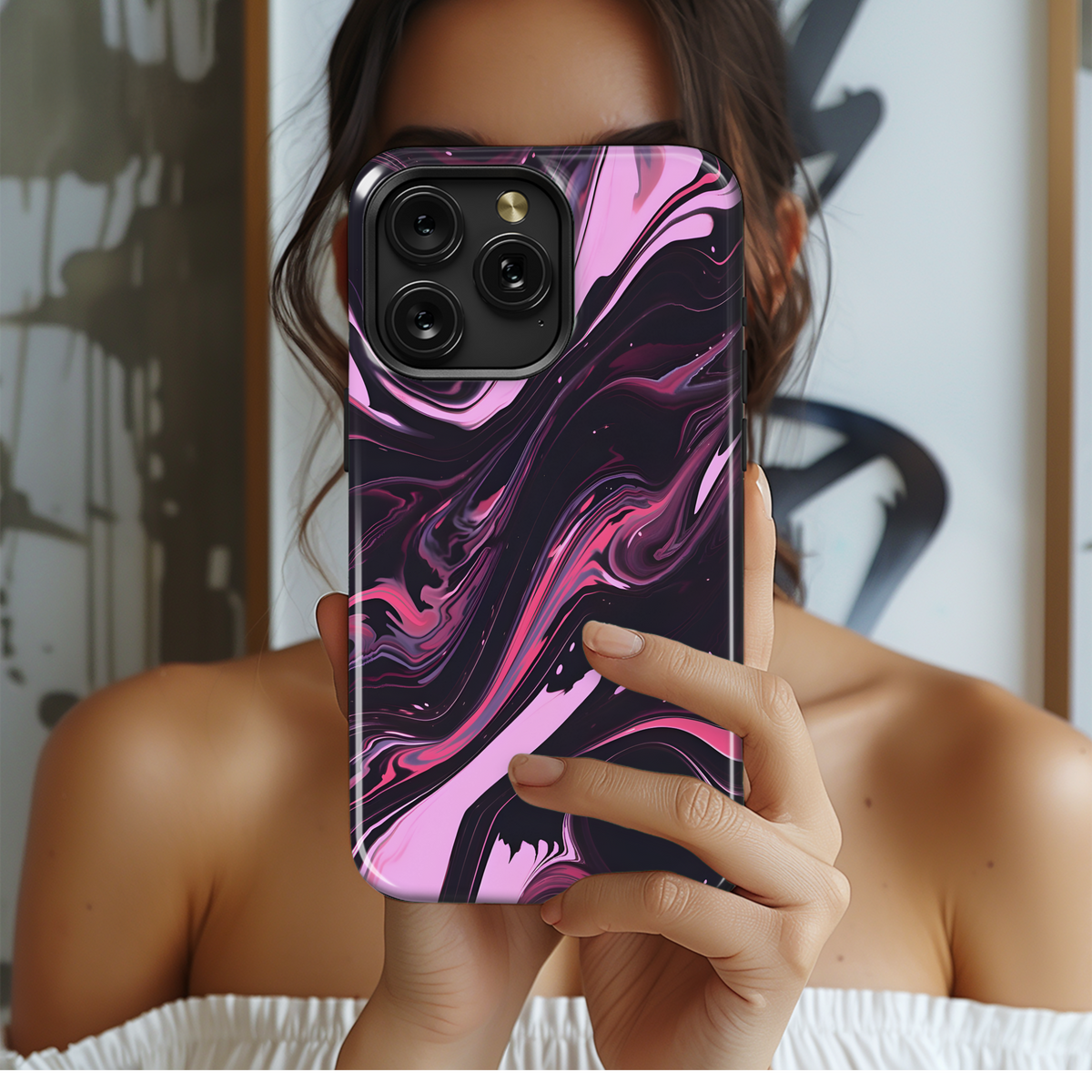 Pink Marble Swirl
 Phone Case iPhone Samsung Cover Pixel 4292 - Image 2