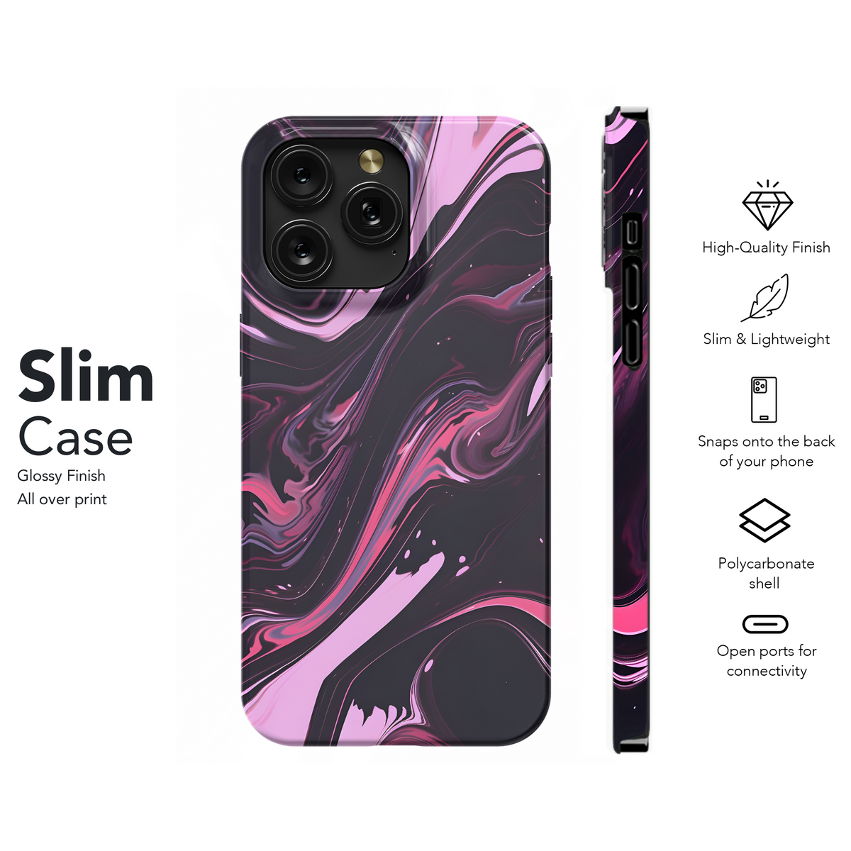 Pink Marble Swirl
 Phone Case iPhone Samsung Cover Pixel 4292 - Image 7