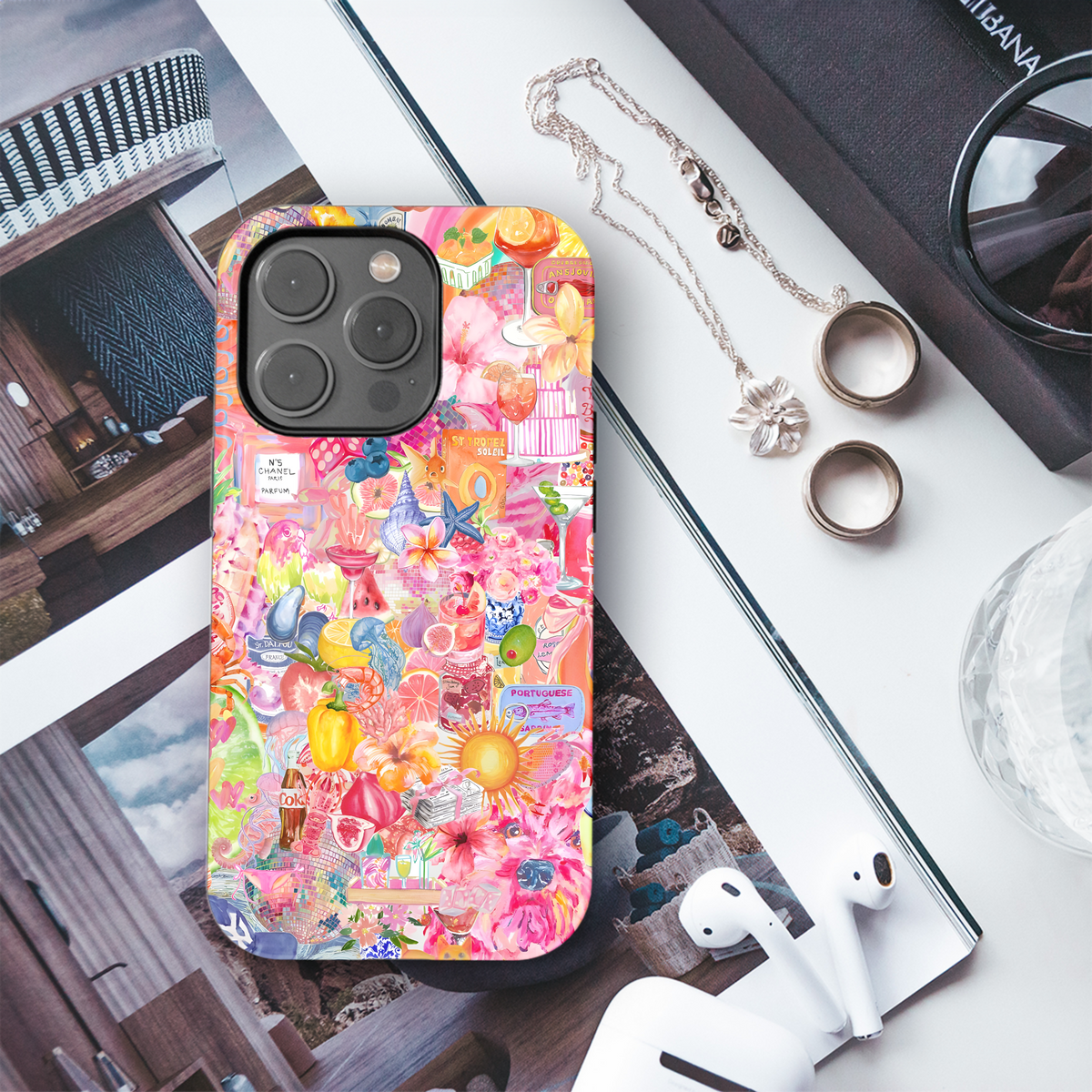 Pink Paradise Collage
 Phone Case iPhone Samsung Cover Pixel 4188 - Image 3