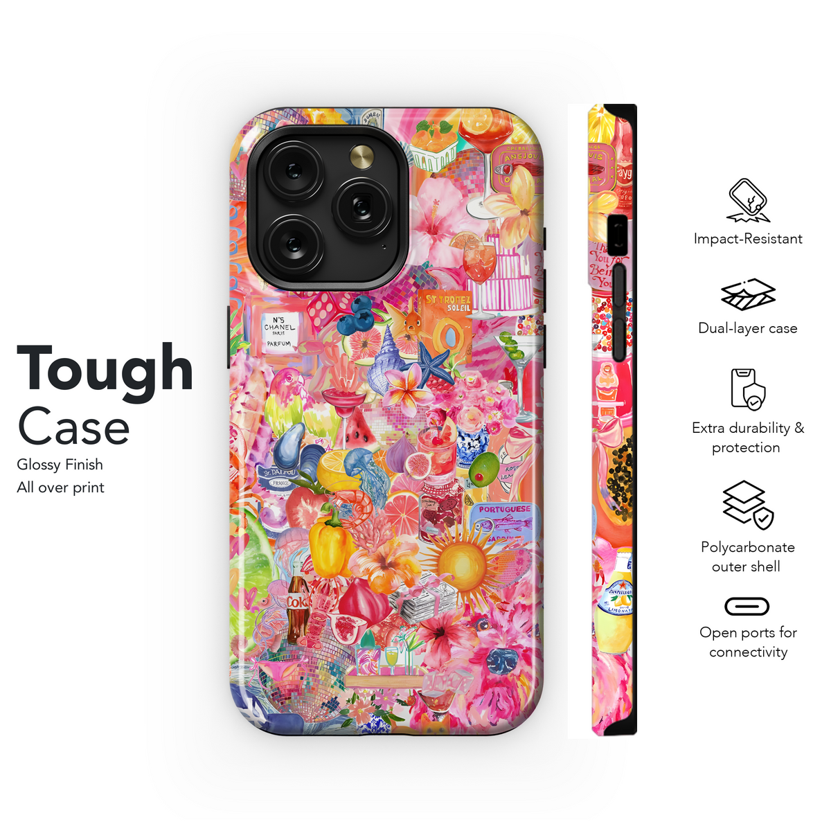 Pink Paradise Collage
 Phone Case iPhone Samsung Cover Pixel 4188 - Image 6