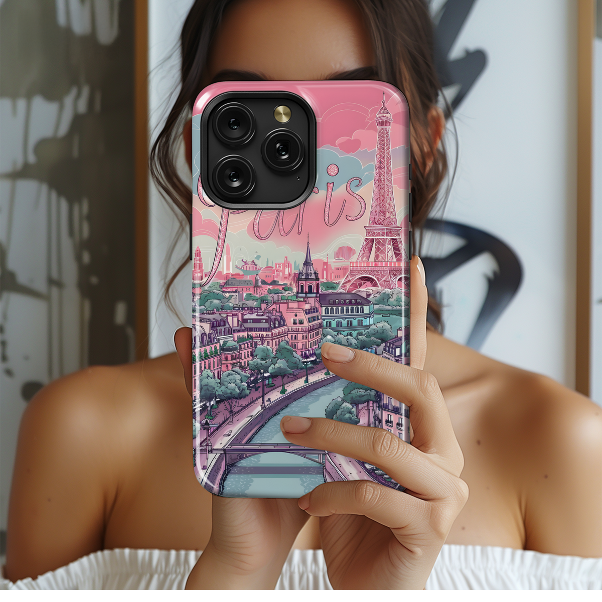 Pink Paris Dream
 Phone Case iPhone Samsung Cover Pixel 4109 - Image 2