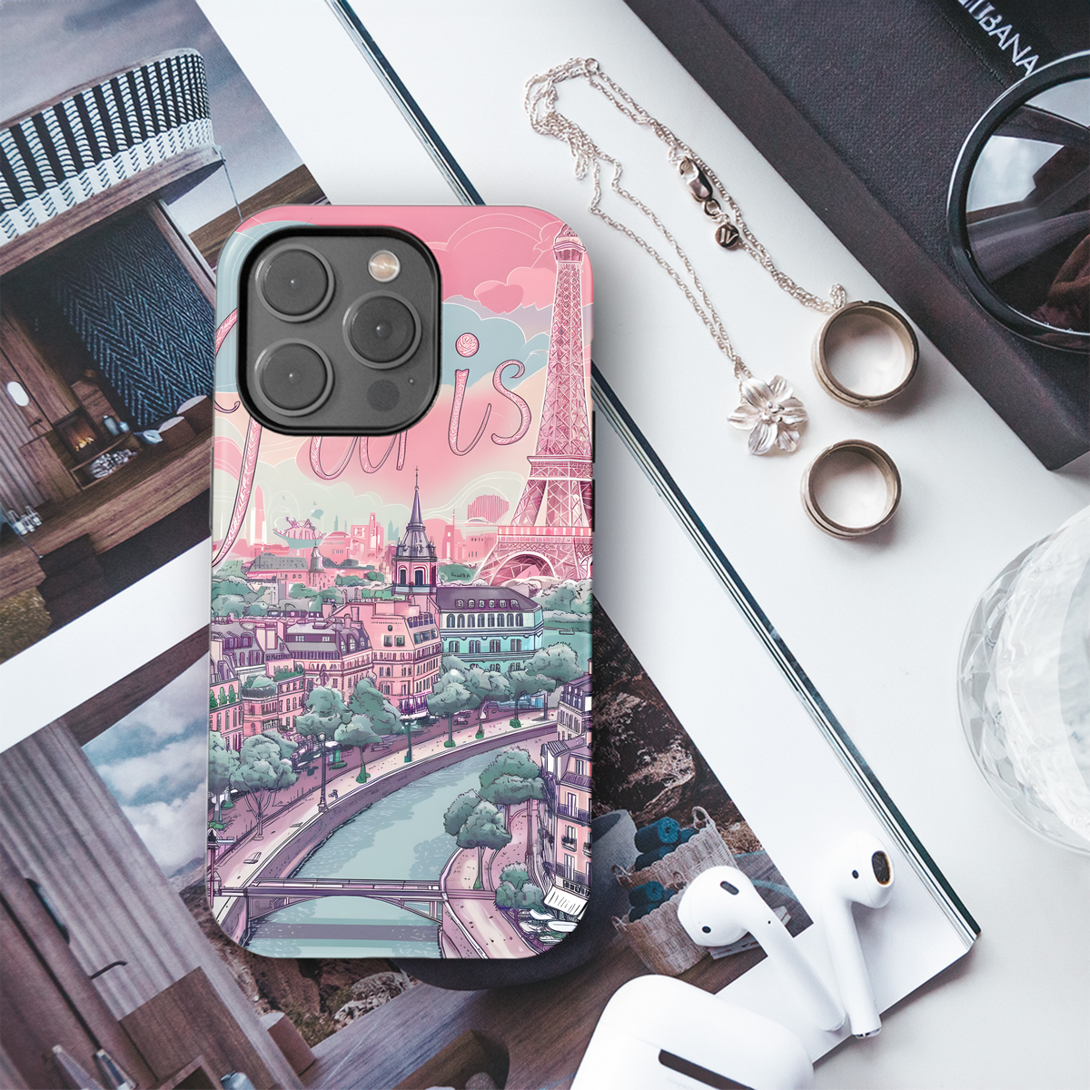 Pink Paris Dream
 Phone Case iPhone Samsung Cover Pixel 4109 - Image 3