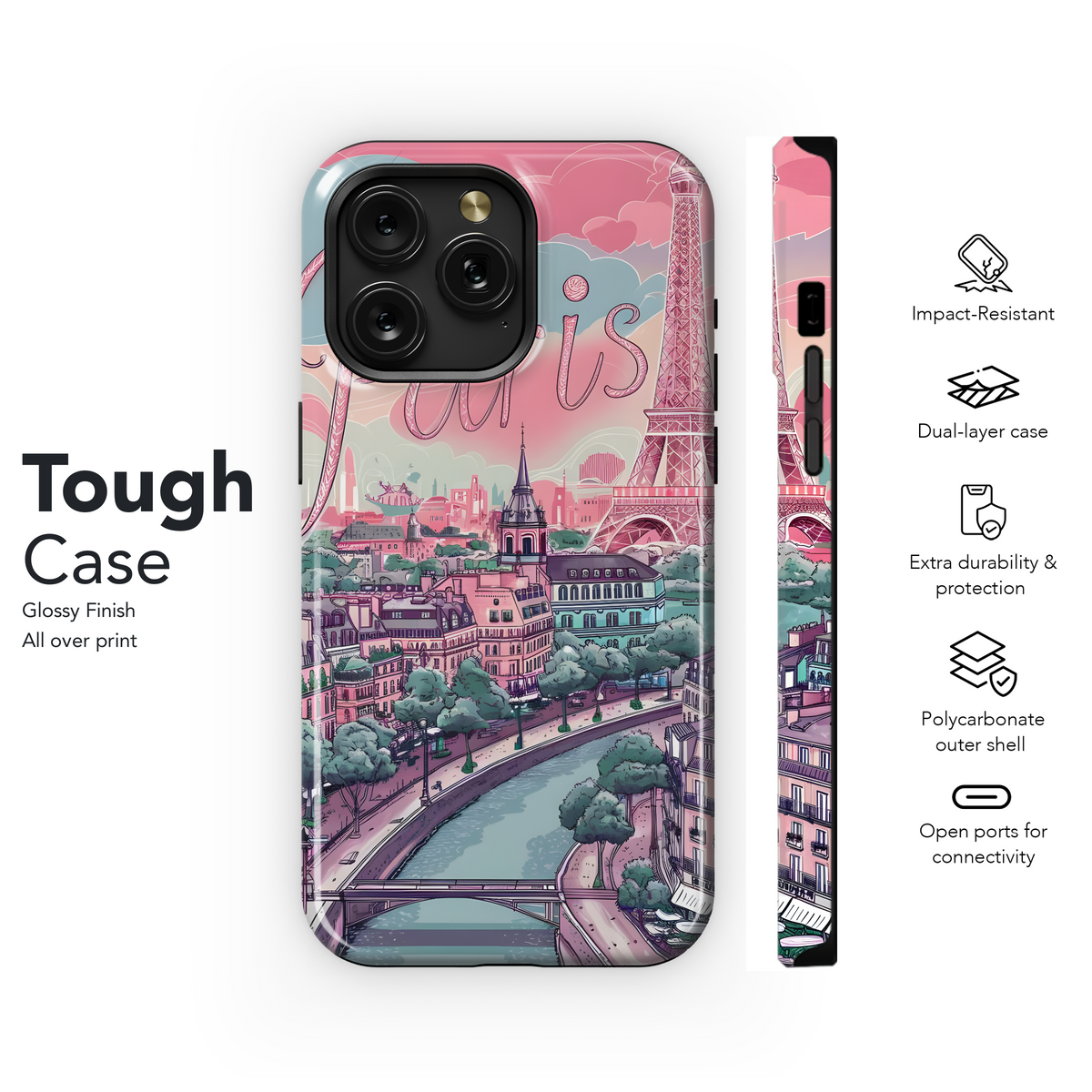 Pink Paris Dream
 Phone Case iPhone Samsung Cover Pixel 4109 - Image 6