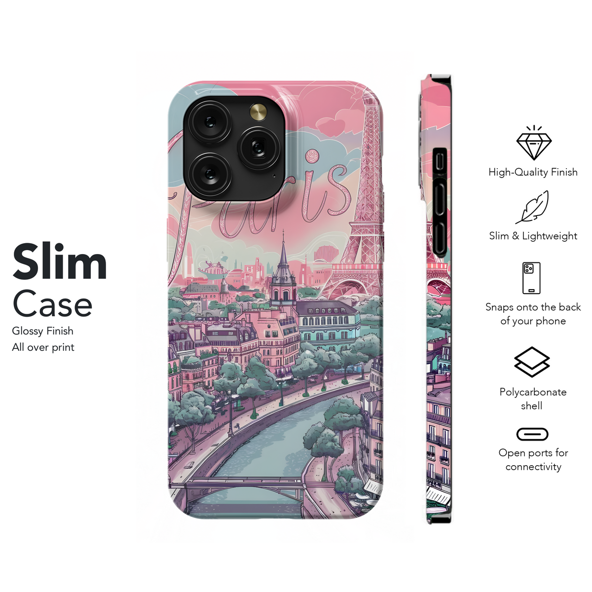 Pink Paris Dream
 Phone Case iPhone Samsung Cover Pixel 4109 - Image 7