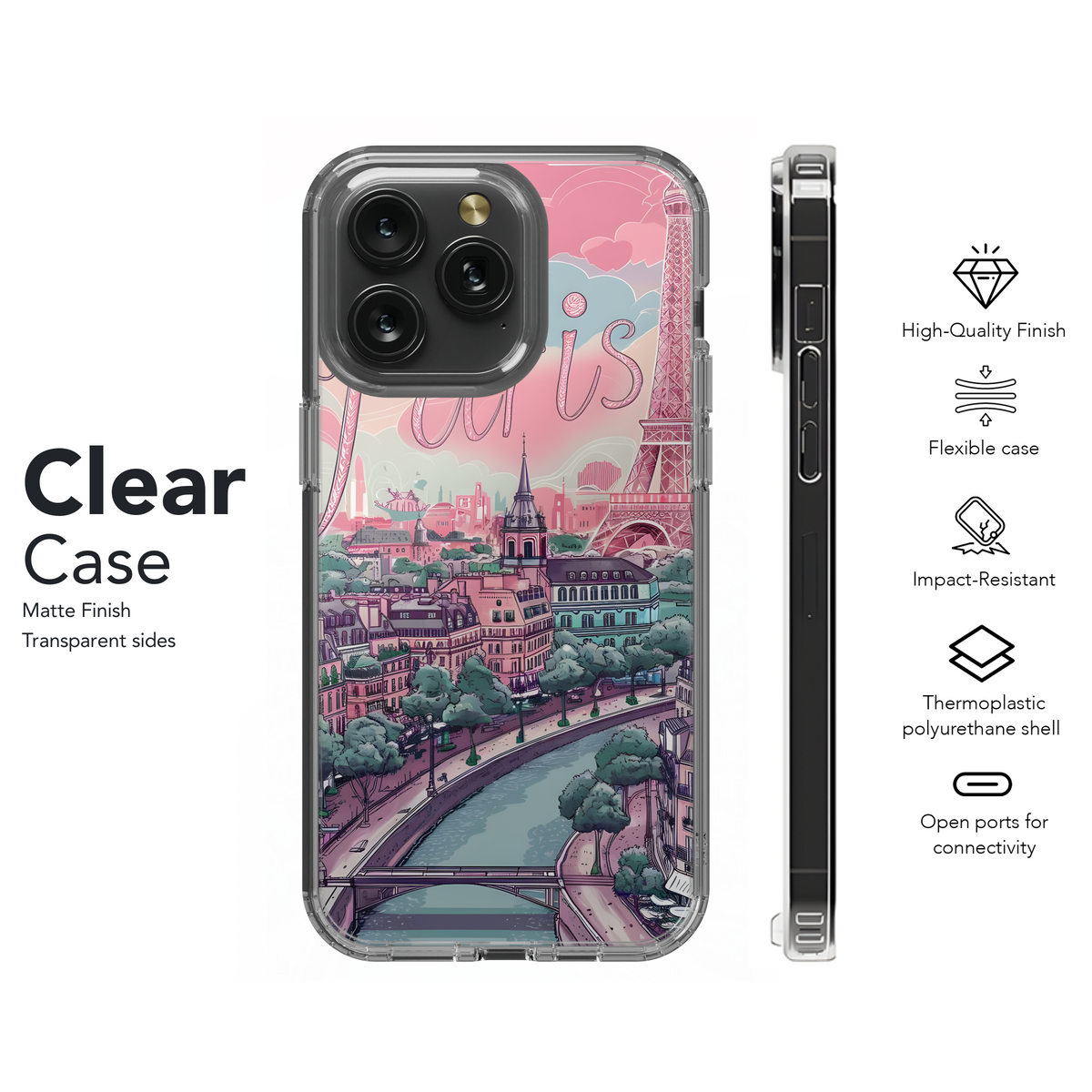 Pink Paris Dream
 Phone Case iPhone Samsung Cover Pixel 4109 - Image 8