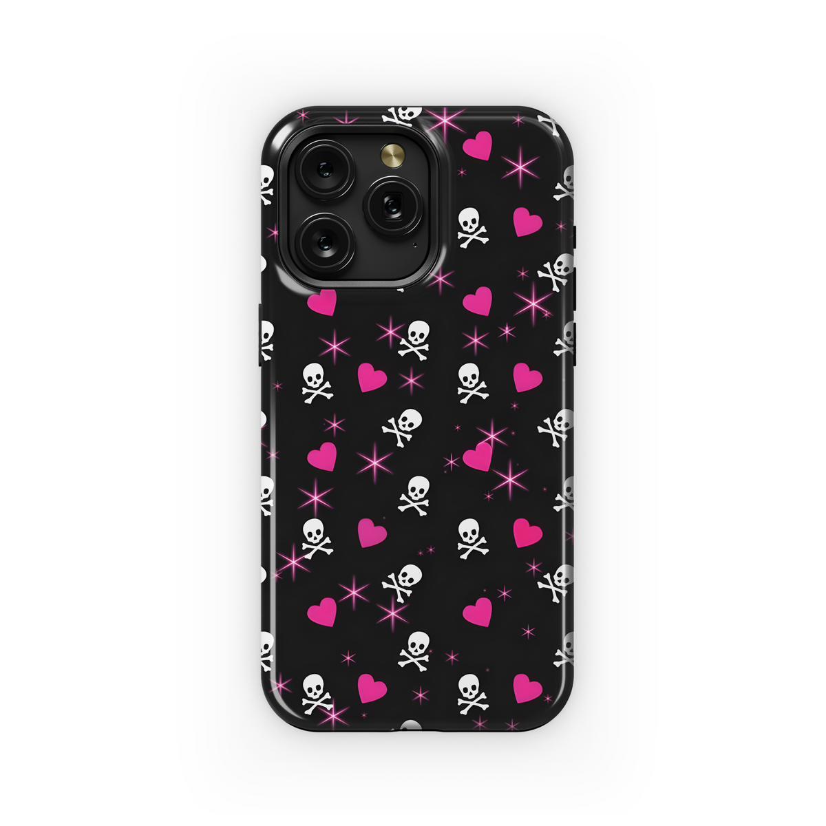 Pink Skull & Hearts Design
 Phone Case iPhone Samsung Cover Pixel 4092 - Image 1