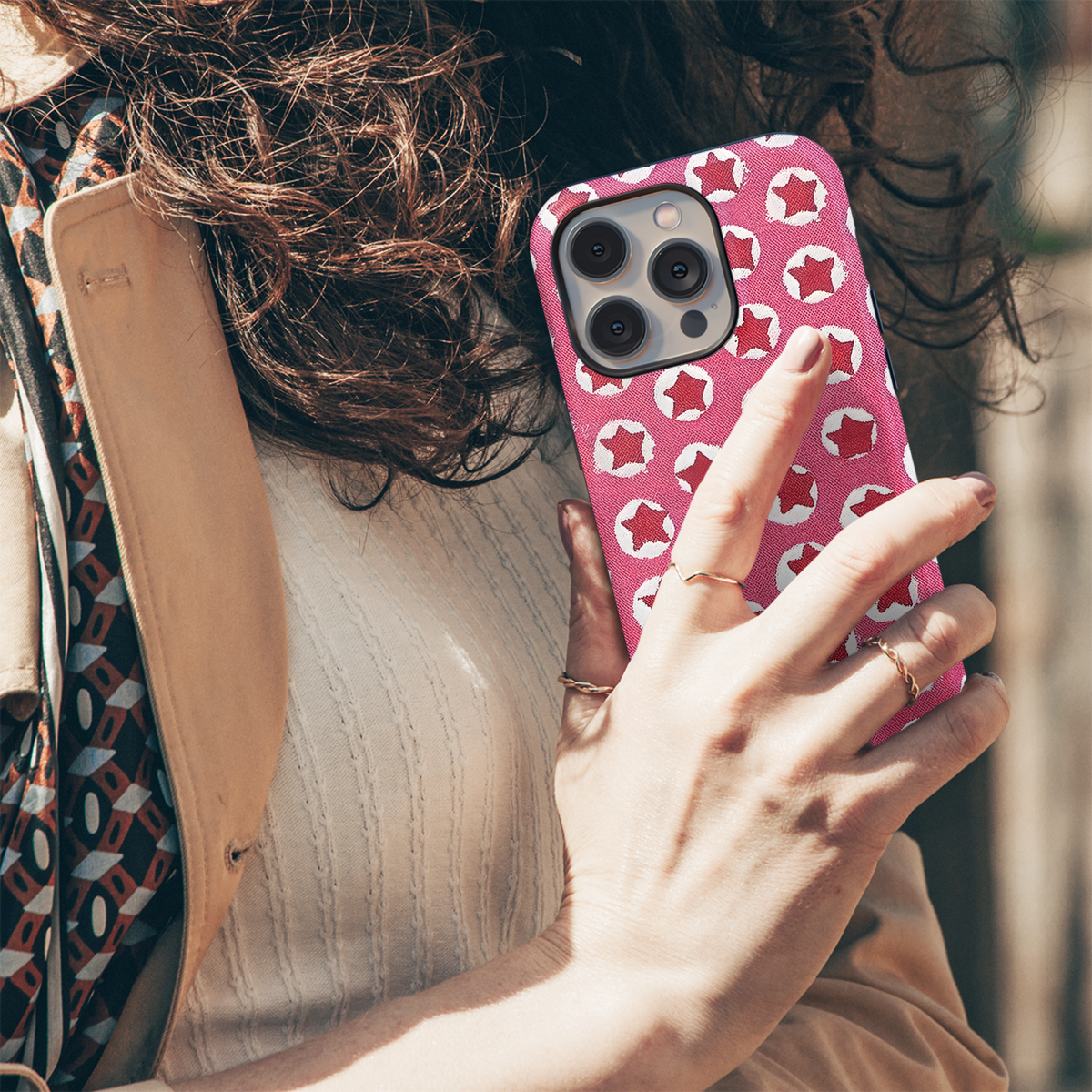 Pink Starry Circles
 Phone Case iPhone Samsung Cover Pixel 4030 - Image 5