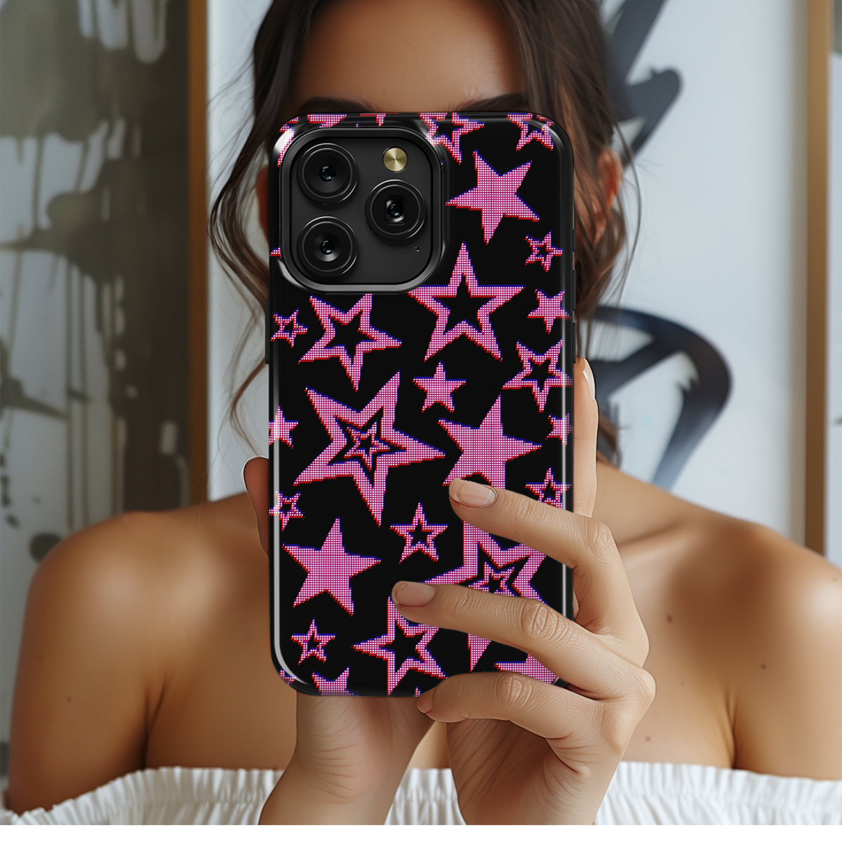 Pink Starry Night
 Phone Case iPhone Samsung Cover Pixel 4086 - Image 2