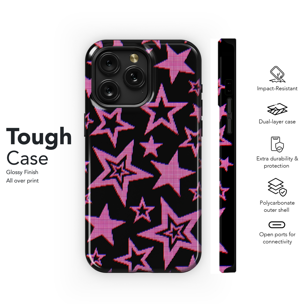 Pink Starry Night
 Phone Case iPhone Samsung Cover Pixel 4086 - Image 6