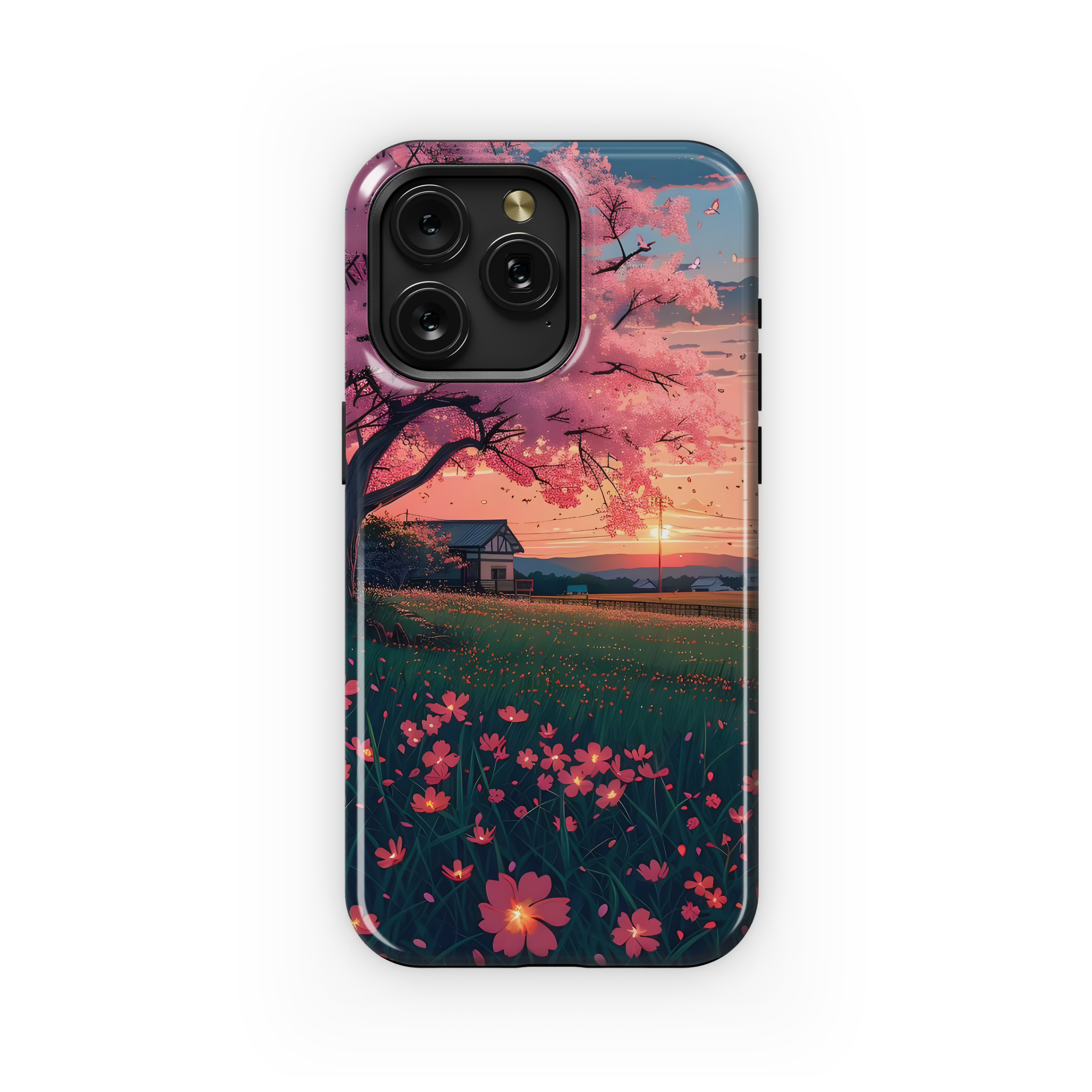 Pink Sunset Serenity
 Phone Case iPhone Samsung Cover Pixel 4506 - Image 1