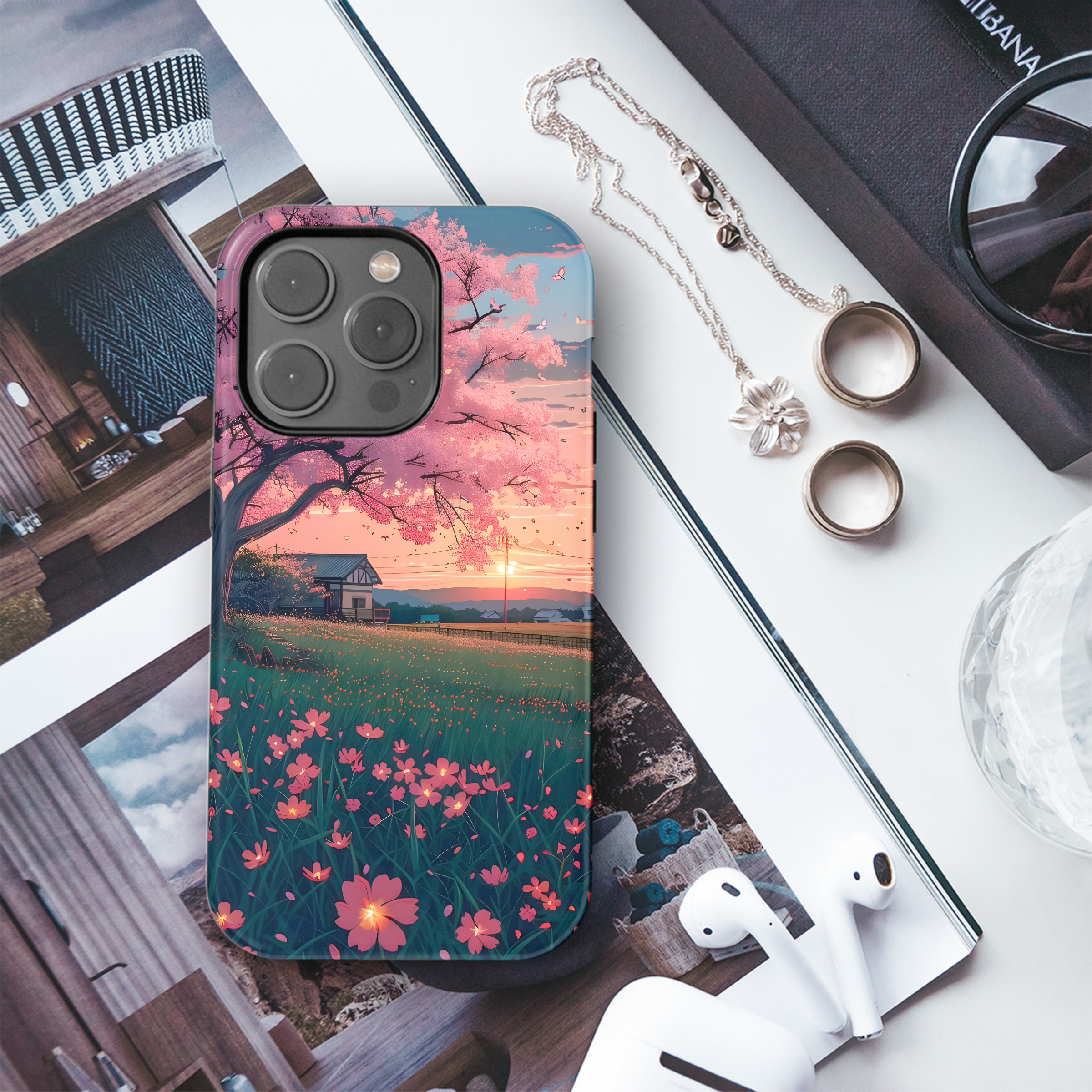 Pink Sunset Serenity
 Phone Case iPhone Samsung Cover Pixel 4506 - Image 3