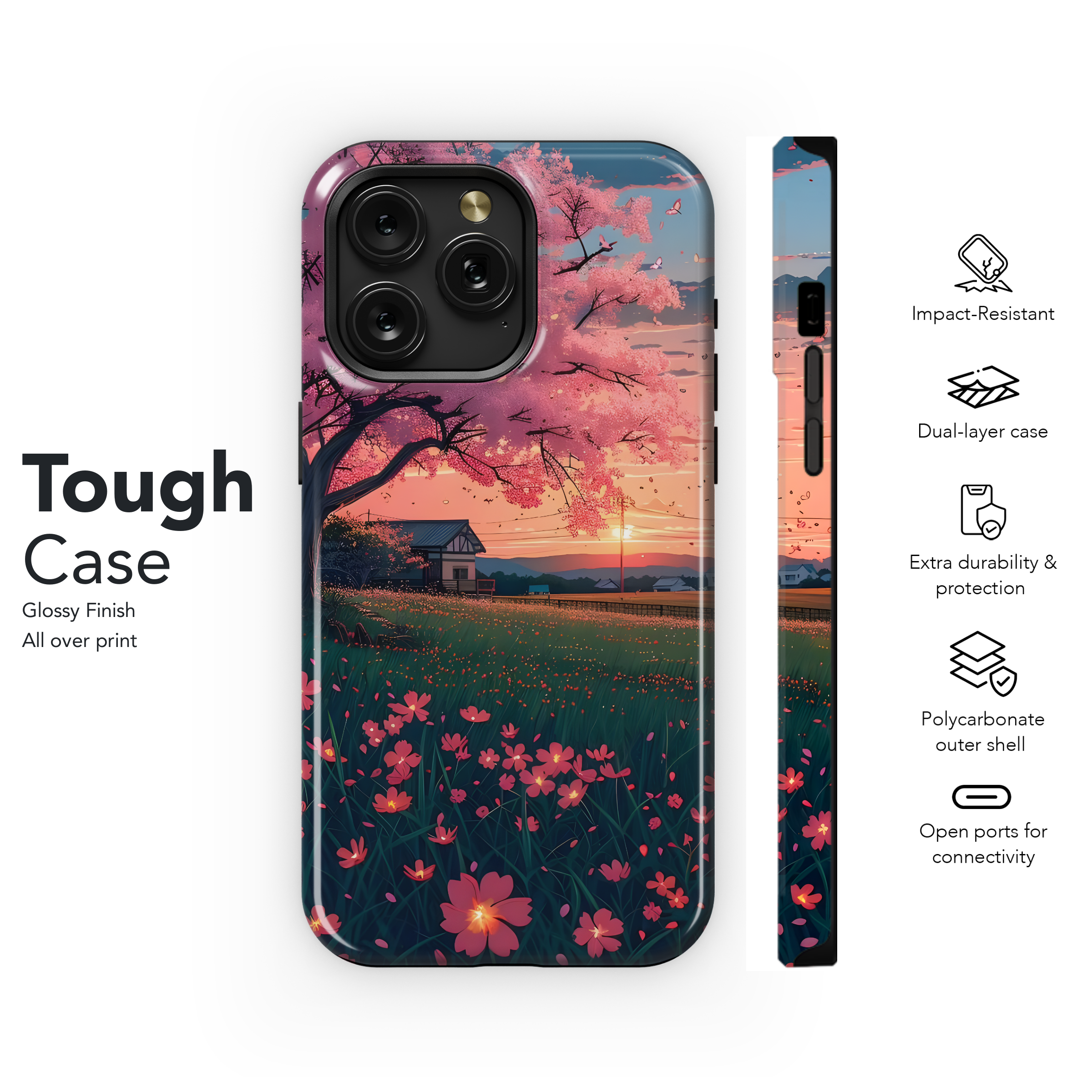 Pink Sunset Serenity
 Phone Case iPhone Samsung Cover Pixel 4506 - Image 6