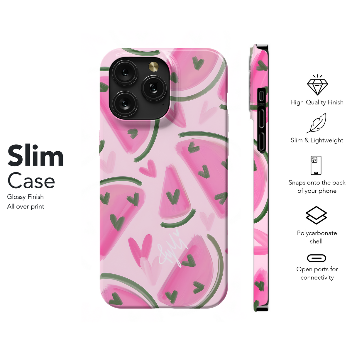 Pink Watermelon Hearts
 Phone Case iPhone Samsung Cover Pixel 4016 - Image 7